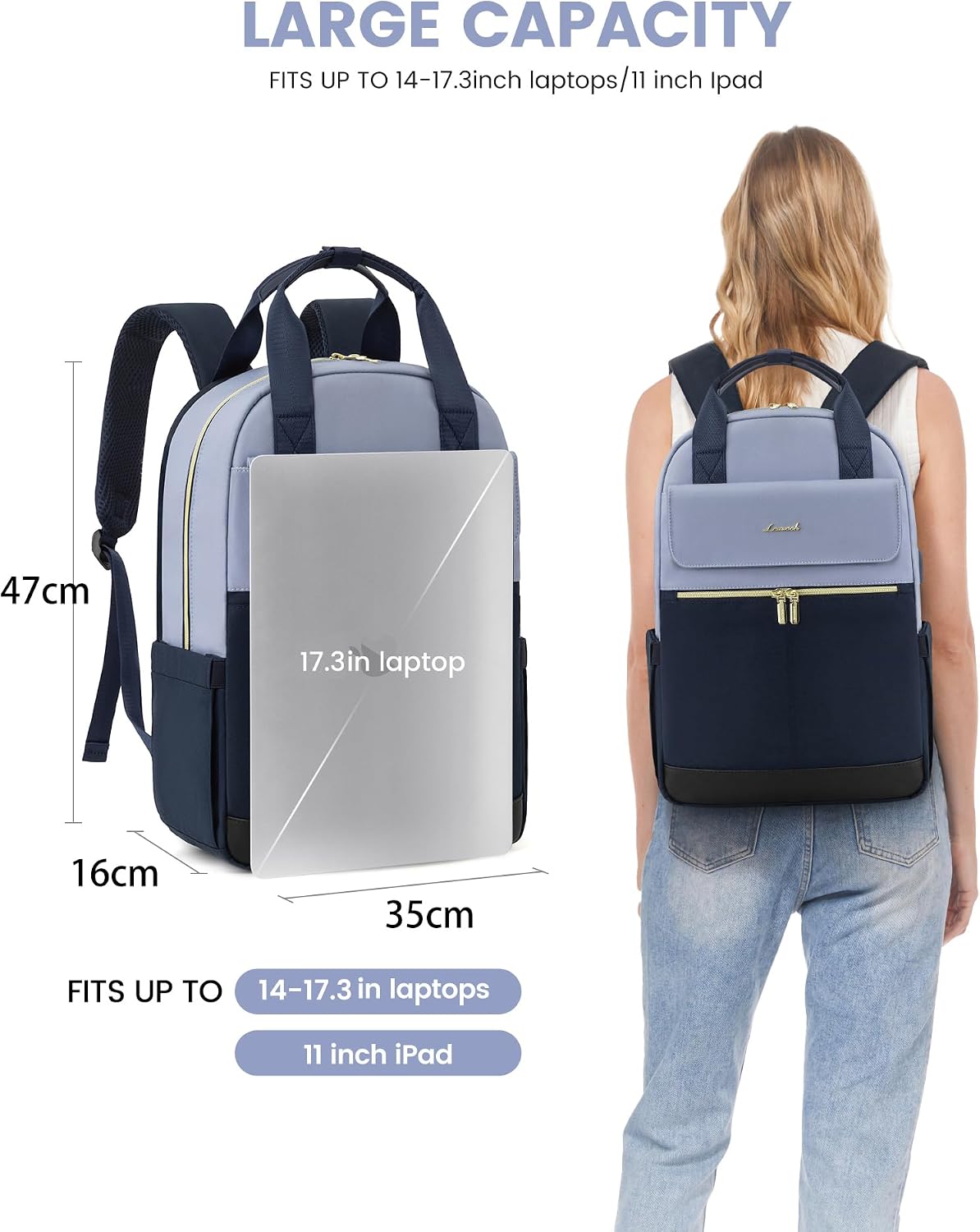 Thumbnail 3 de LOVEVOOK Laptop Backpack 17.3 inch