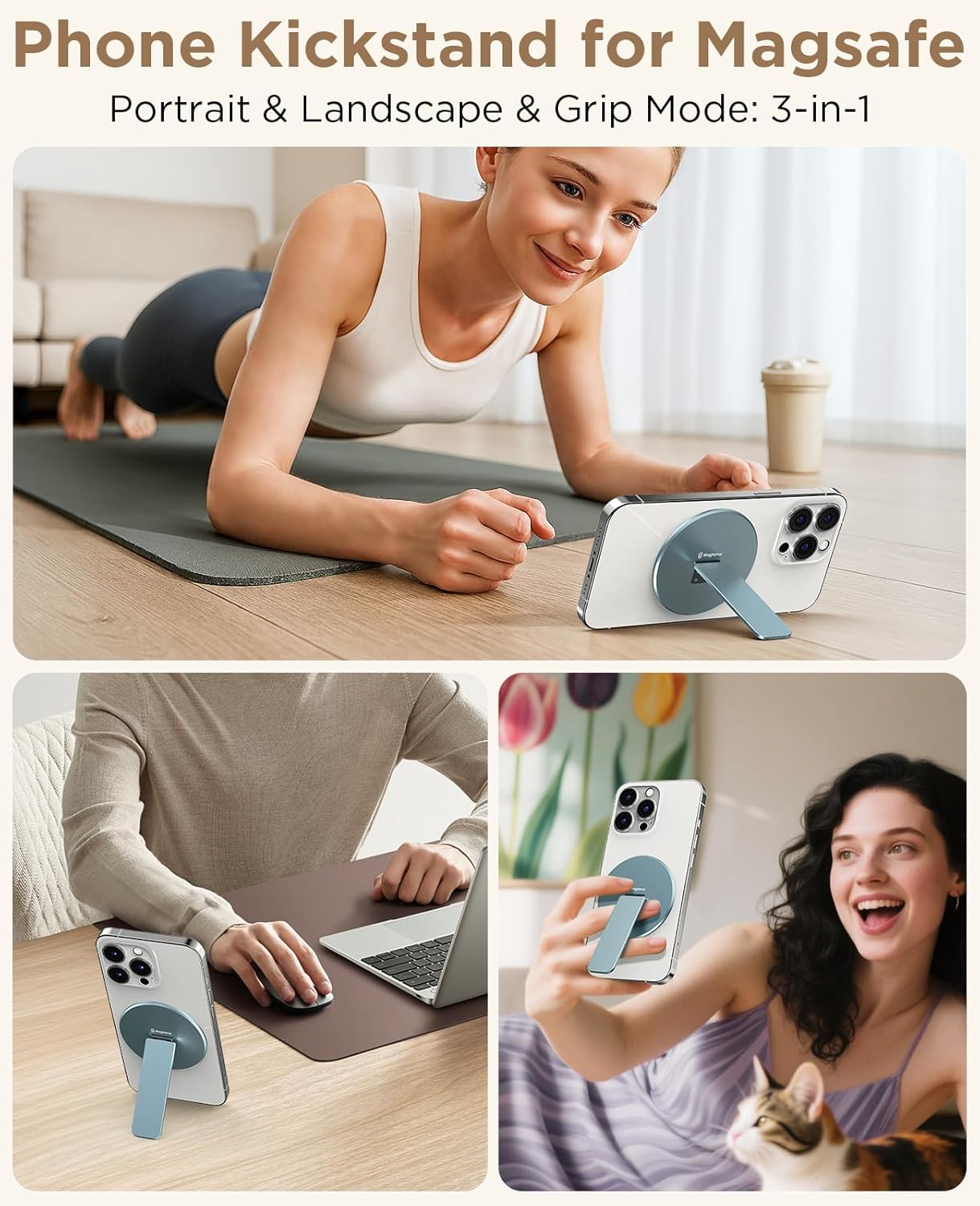 Thumbnail 1 de Magtame Support de téléphone magnétique 3‑en‑1