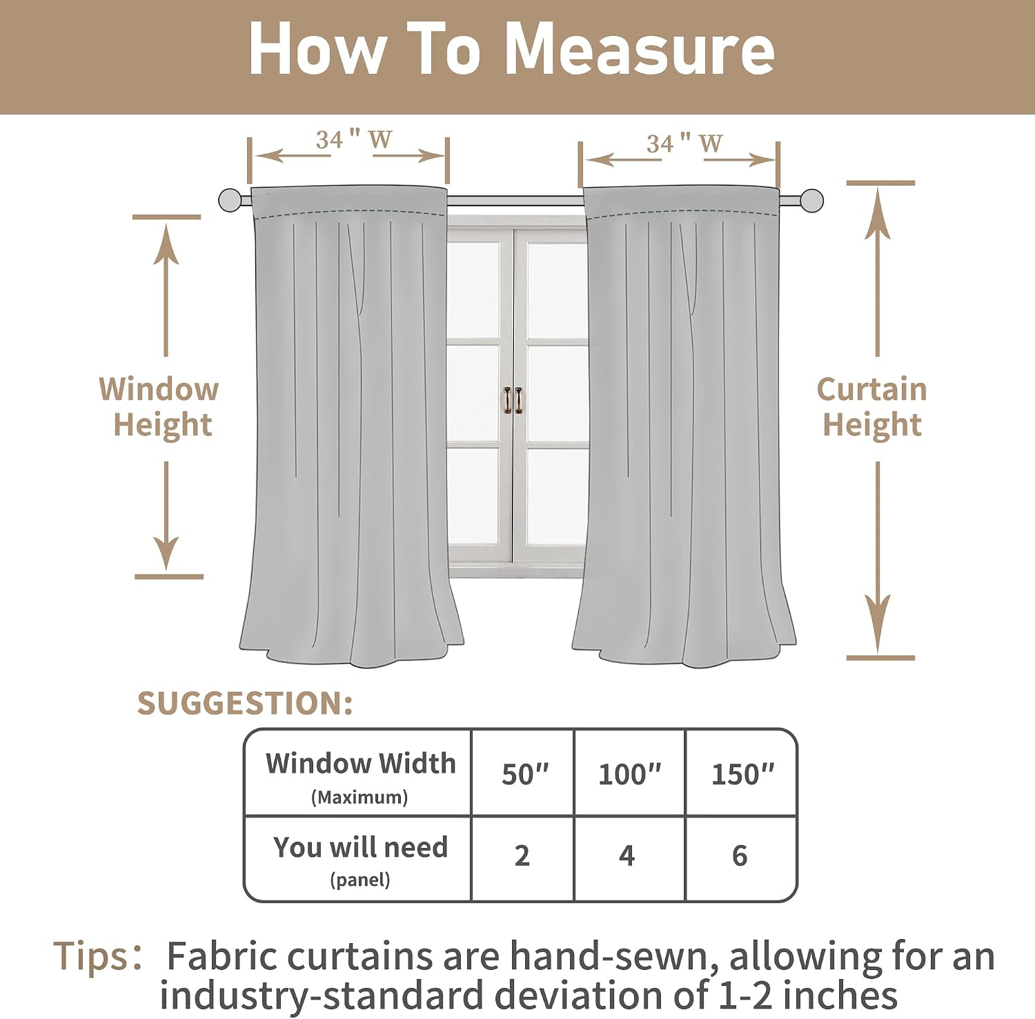 Thumbnail 6 de LAMIT Kitchen Window Curtains 34 x 36 Inch