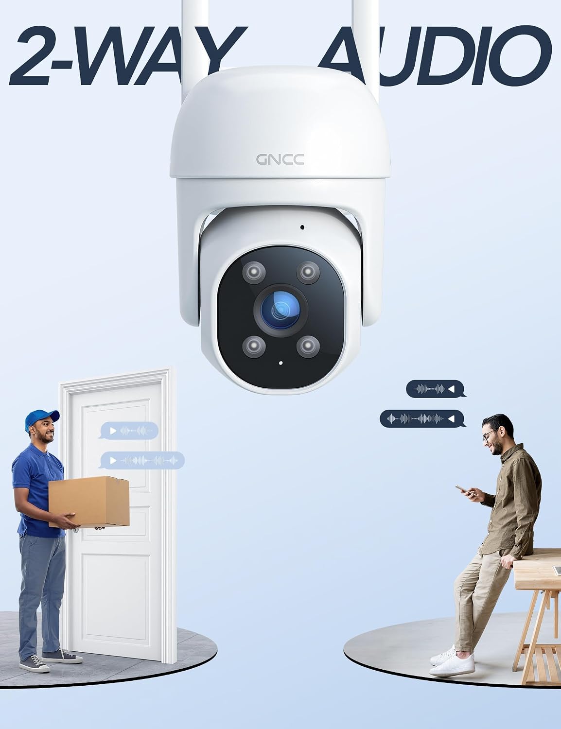 Detalle 2 de GNCC GK2 1080P Outdoor Security Camera