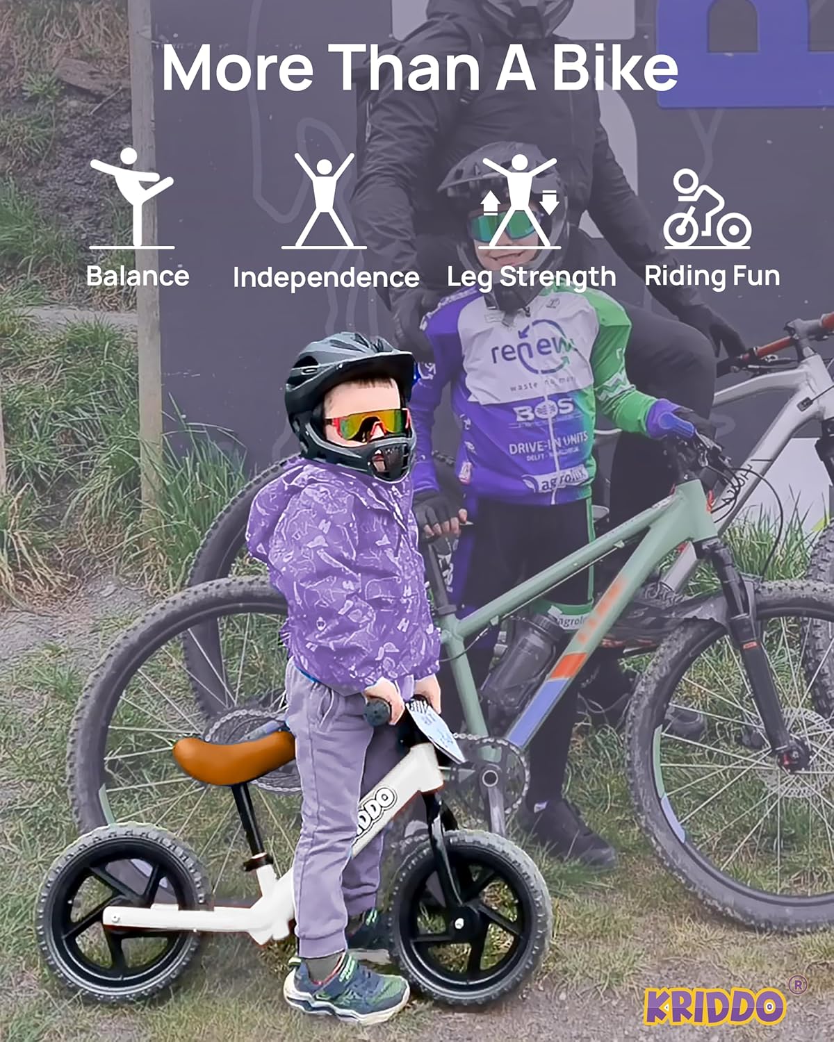 Detalle 2 de KRIDDO Toddler Balance Bike 12" for Ages 2–5