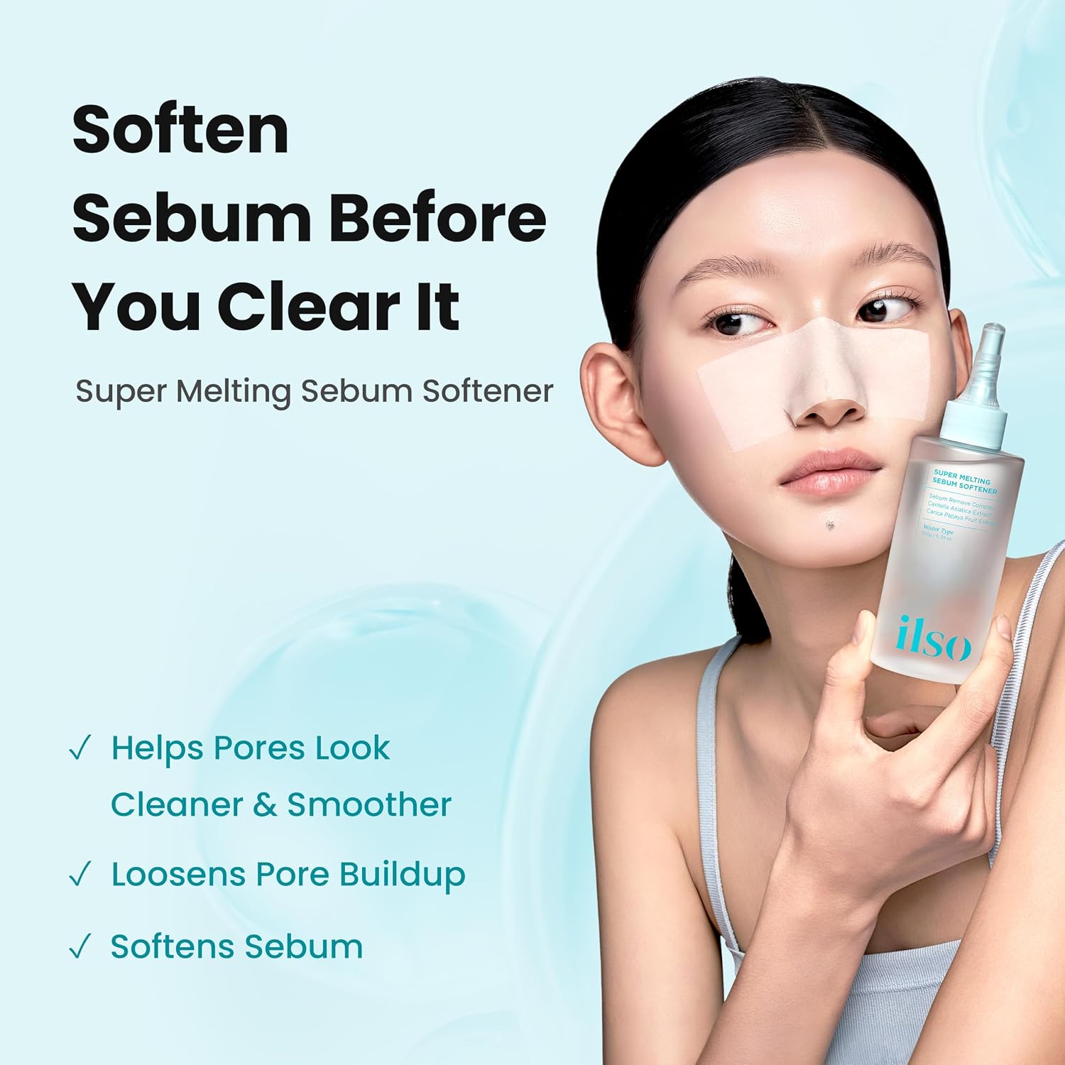 Thumbnail 2 de ilso Super Melting Sebum Softener with 40 Cotton Pads – Korean Skincare for Gentle Blackhead & Sebum Removal