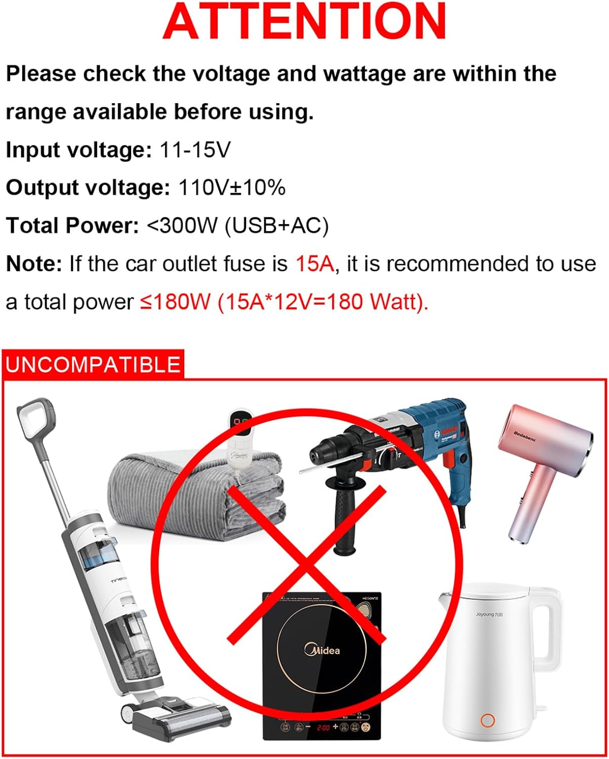 Thumbnail 6 de YSOLX 300W Car Power Inverter