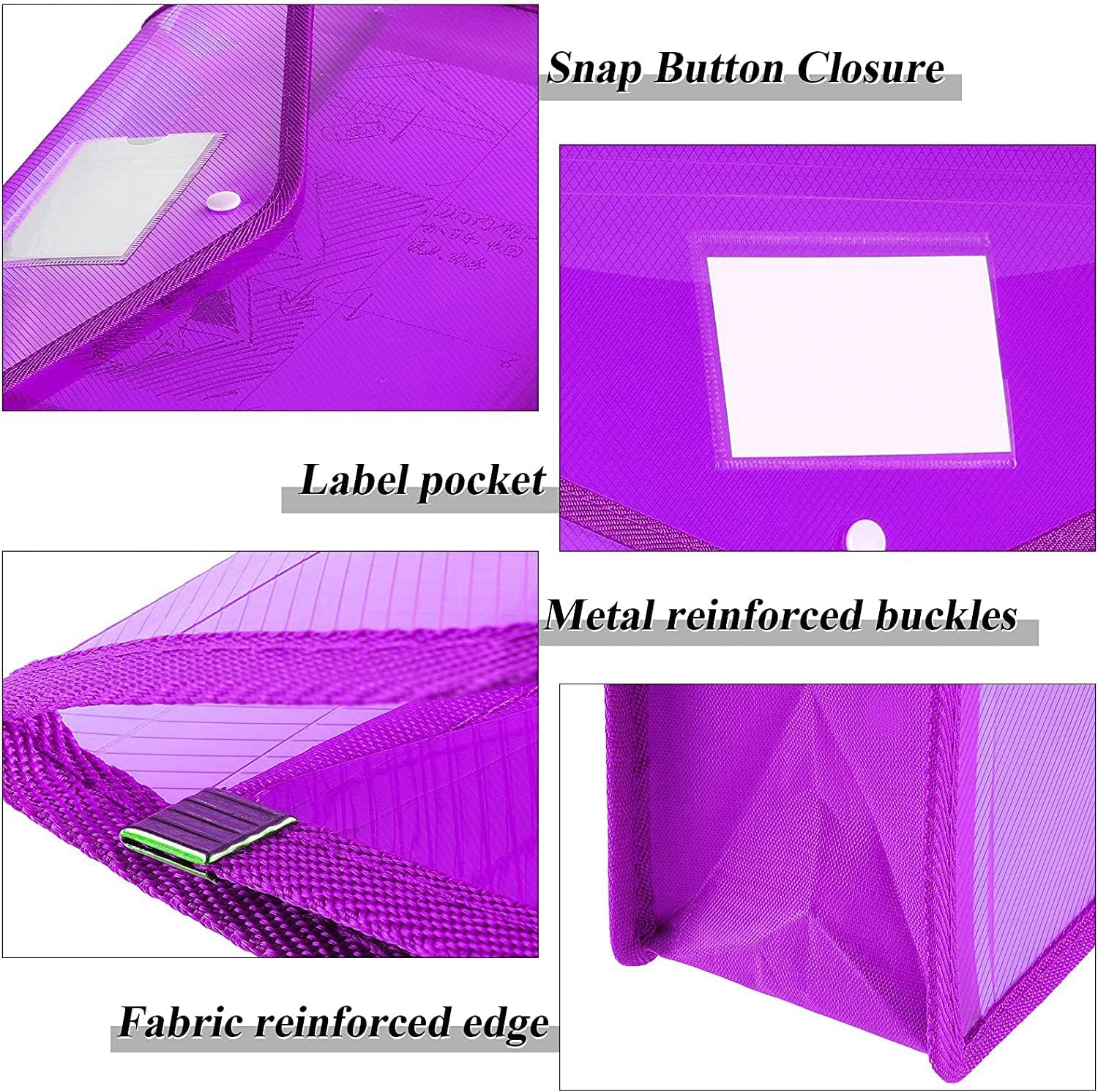 Detalle de A4 waterproof document wallets 7-pack