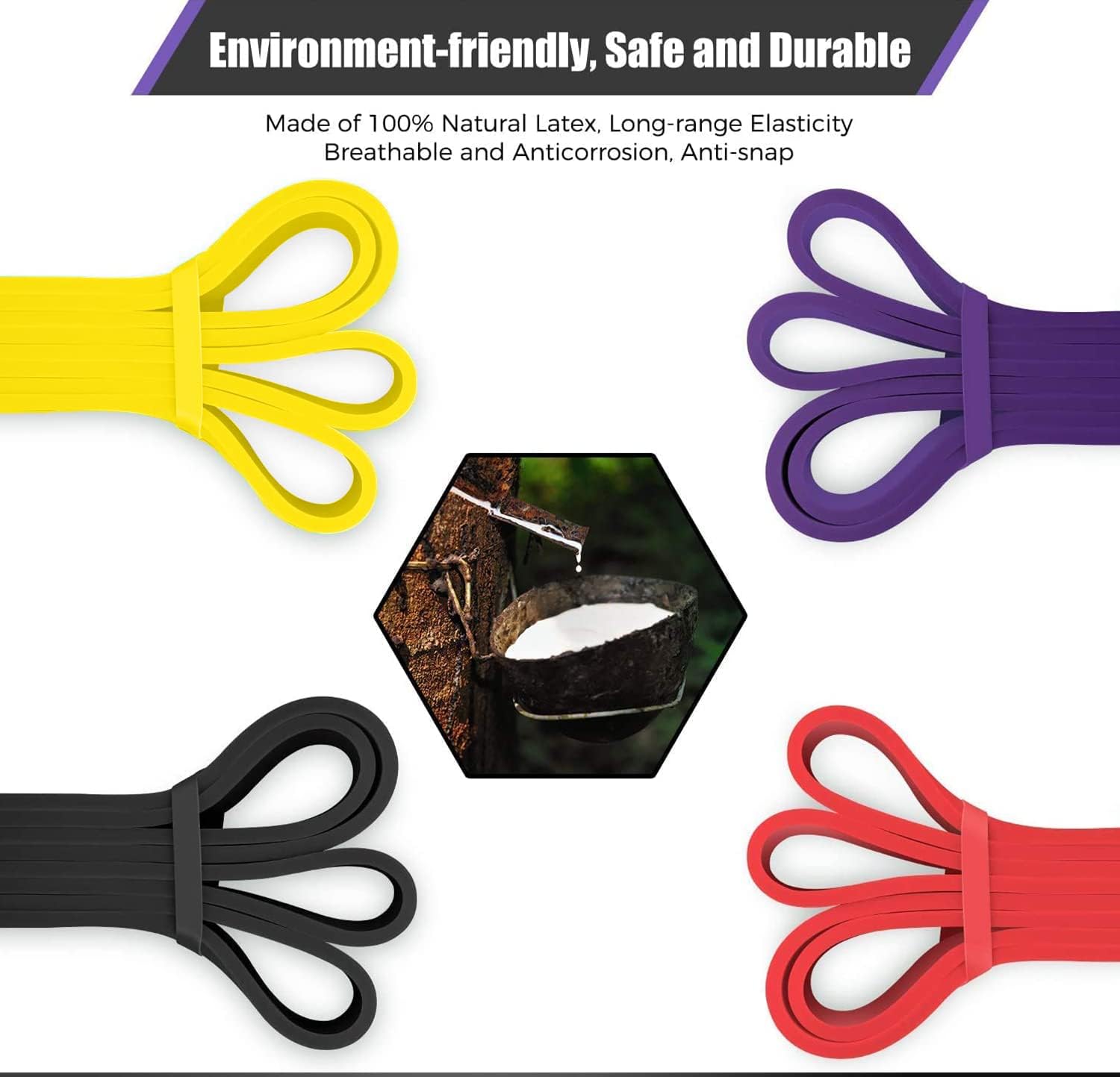 Thumbnail 3 de VEICK Fitness Bands Set: Durable Resistance Bands for Home Gym and Pull-Ups