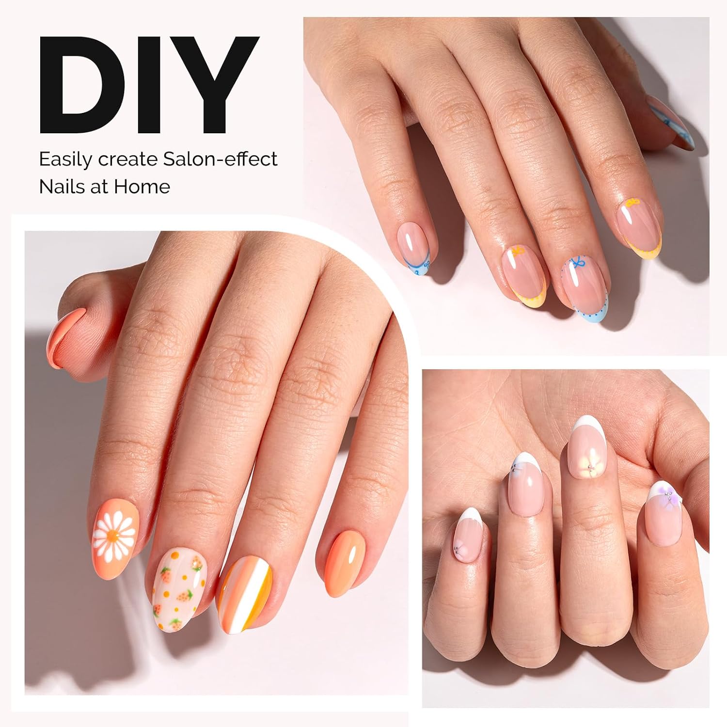 Thumbnail 6 de MelodySusie Short Almond X Nail Tips (300 pcs, 15 sizes) – Clear Acrylic Gel Press-On Tips with Half-Matte Finish