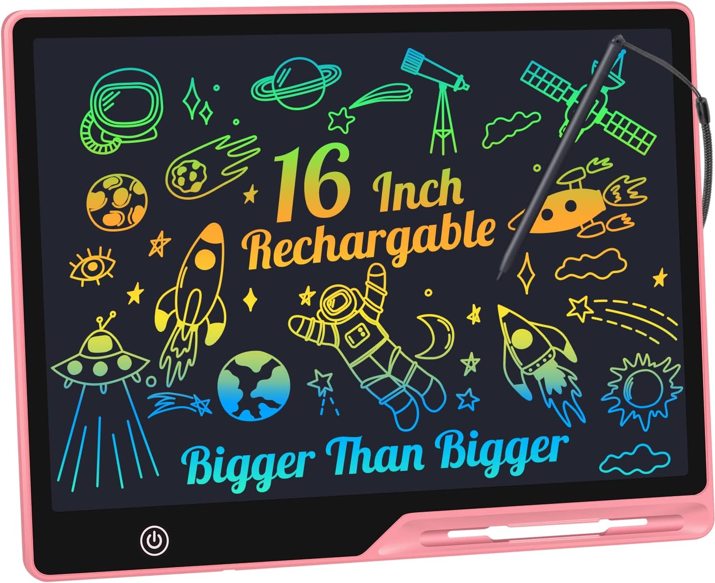 Imagen de LCD Writing Tablet 16 Inch Colourful Screen – Doodle Board for Kids (Pink) en OfertitasTOP