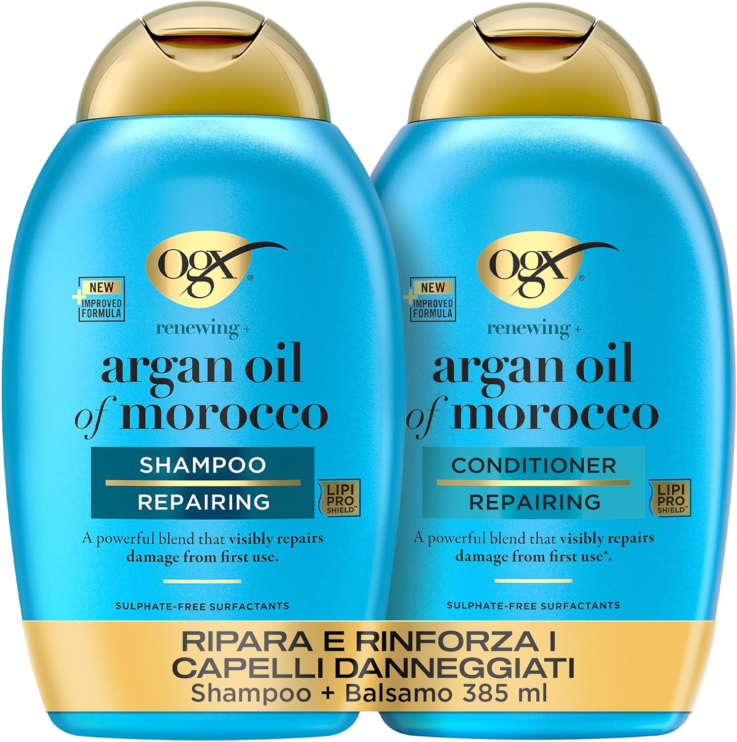 Detalle de OGX Set Renewing + Argan Oil 2x385 ml 💇♀