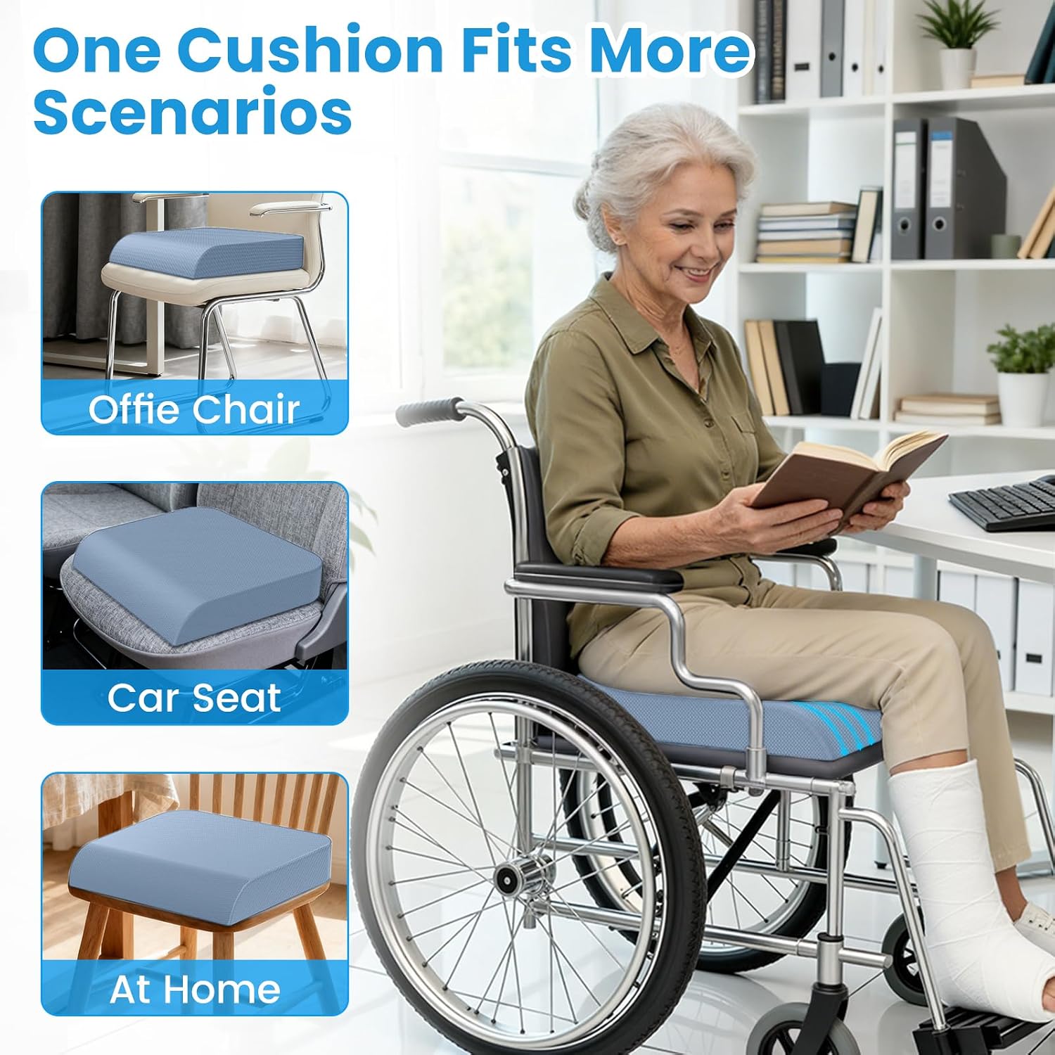 Detalle 2 de Wheelchair Seat Cushion 18 x 16 x 3 Inches