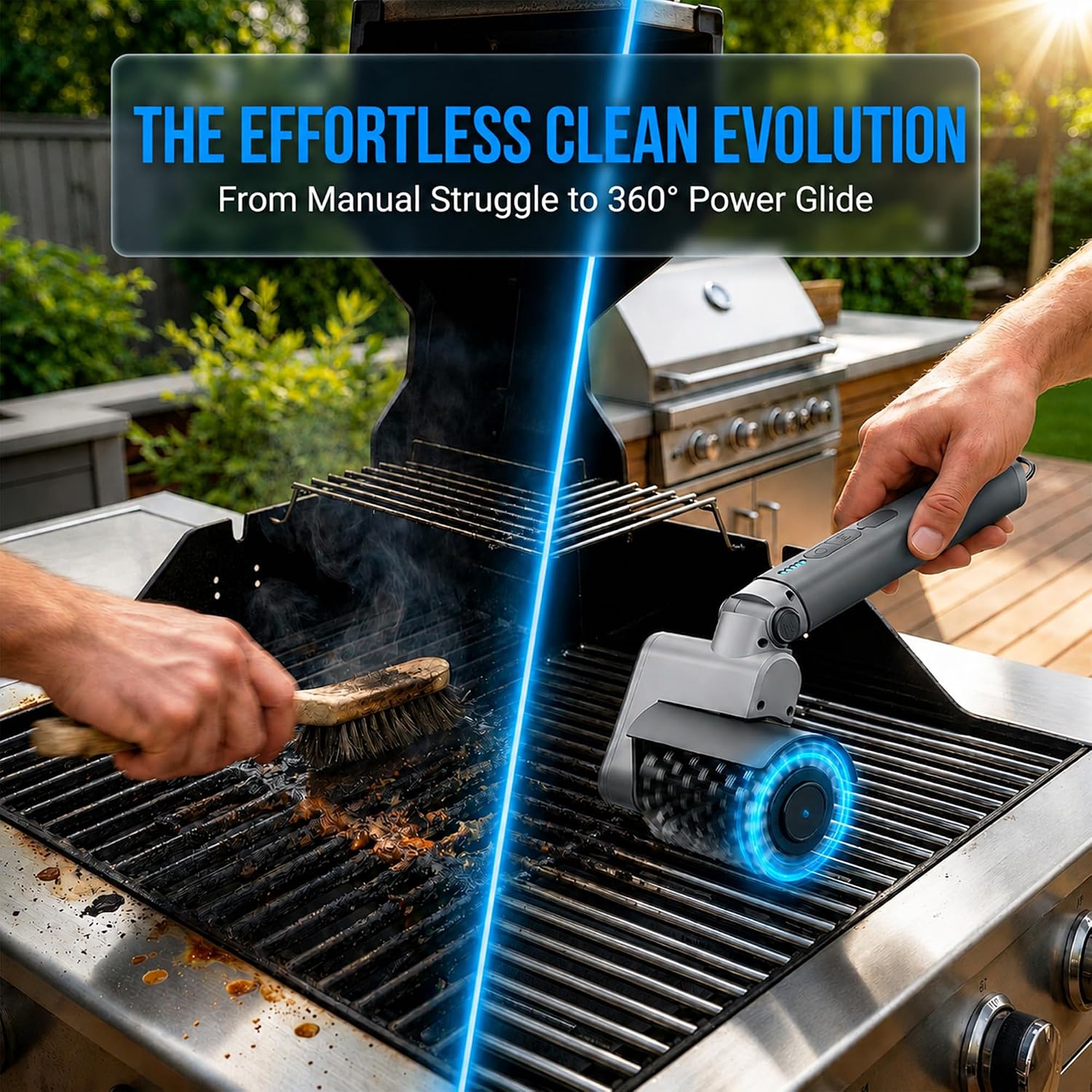 Detalle de 2026 Upgraded Electric Grill Brush Cordless – 3-in-1 Rotary BBQ Cleaner