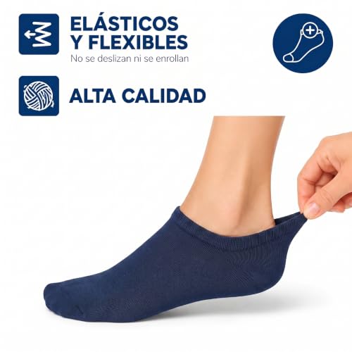 Thumbnail 3 de PS PROUTHS – Calcetines tobilleros transpirables (AZUL MARINO), 12 pares, tallas 35-40 y 40-46
