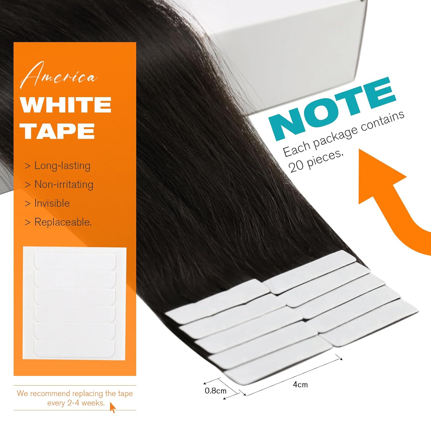 Detalle de Sunny Hair Tape in Extensions 18 inch 20pcs 50g
