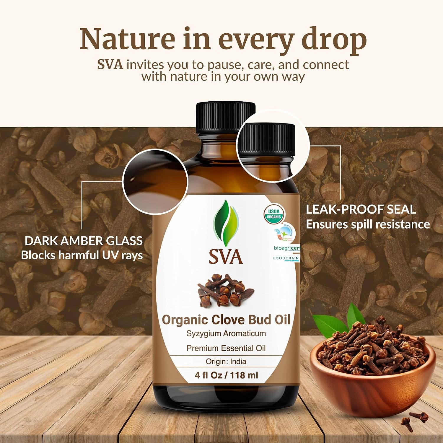 Thumbnail 6 de SVA Clove Bud Essential Oil, 4 fl oz