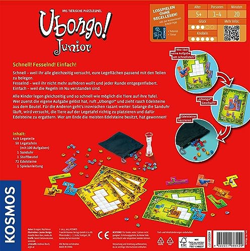 Detalle 2 de Kosmos Ubongo! Junior – Rasantes Legespiel ab 5 Jahren