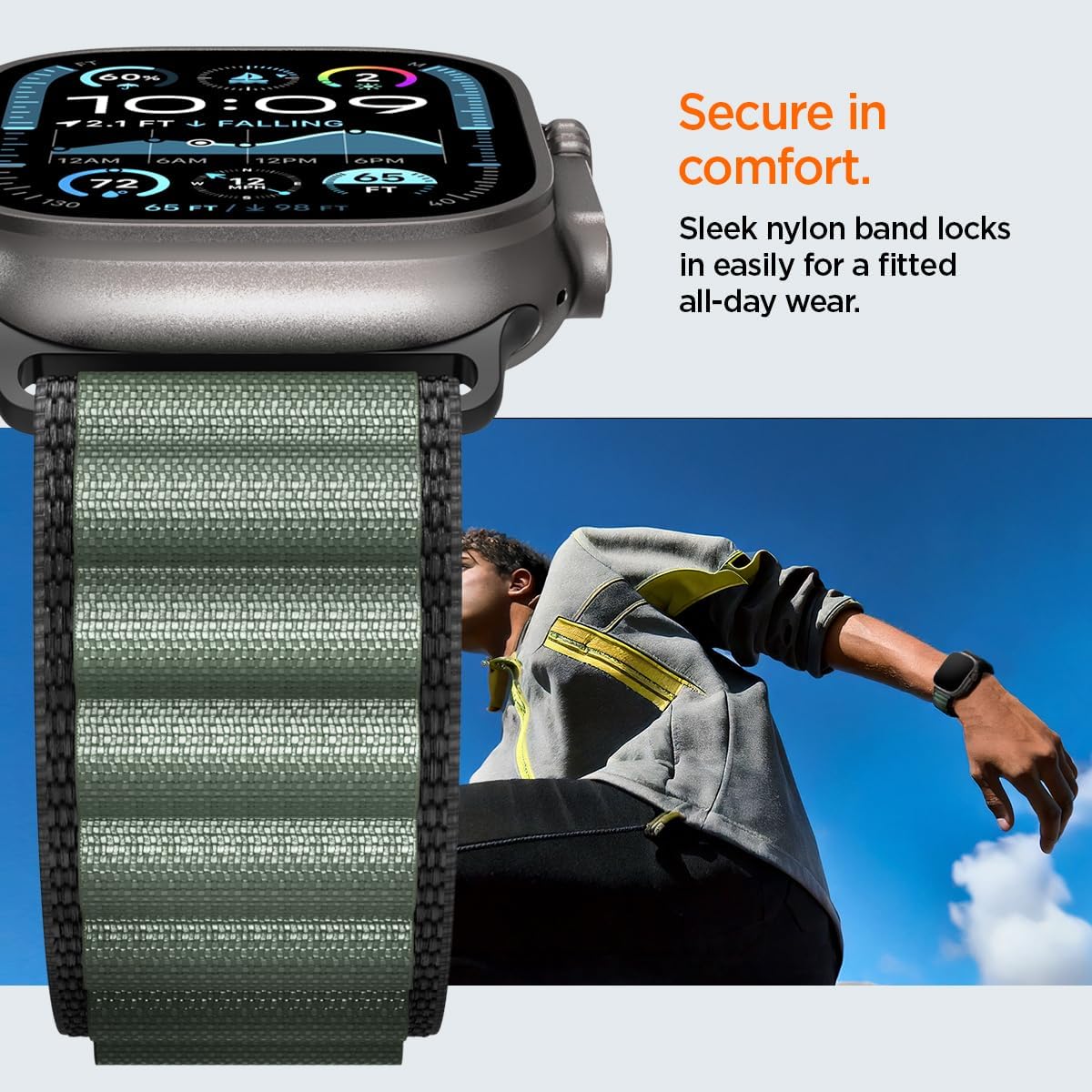 Thumbnail 4 de Spigen cinturino in nylon con gancio per Apple Watch compatibile 49/46/45/44/42 mm