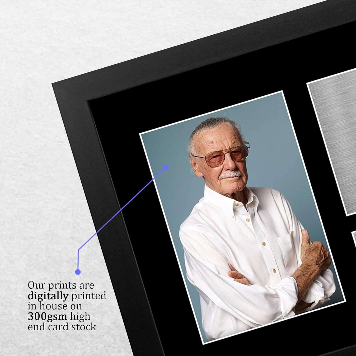 Thumbnail 3 de HWC Trading A4 FR Stan Lee Marvel framed autograph print (A4 black polycarbonate frame)