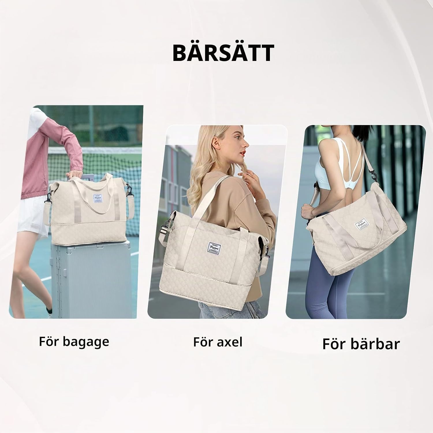 Thumbnail 6 de Travel Bag Large sport- och weekendväska, 35 l, A5-beige