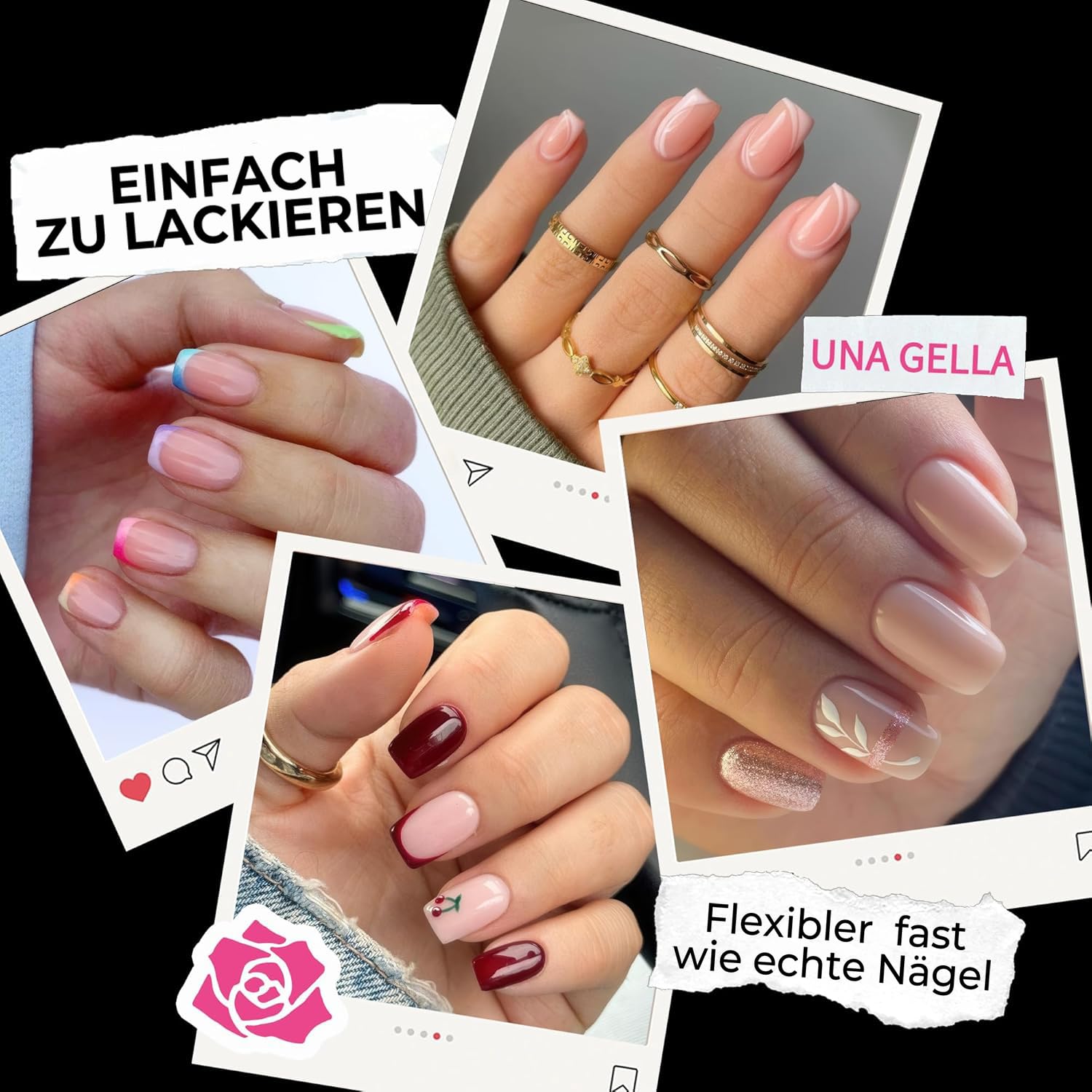 Detalle de UNA GELLA Kurze Quadrat Tips 216 💅