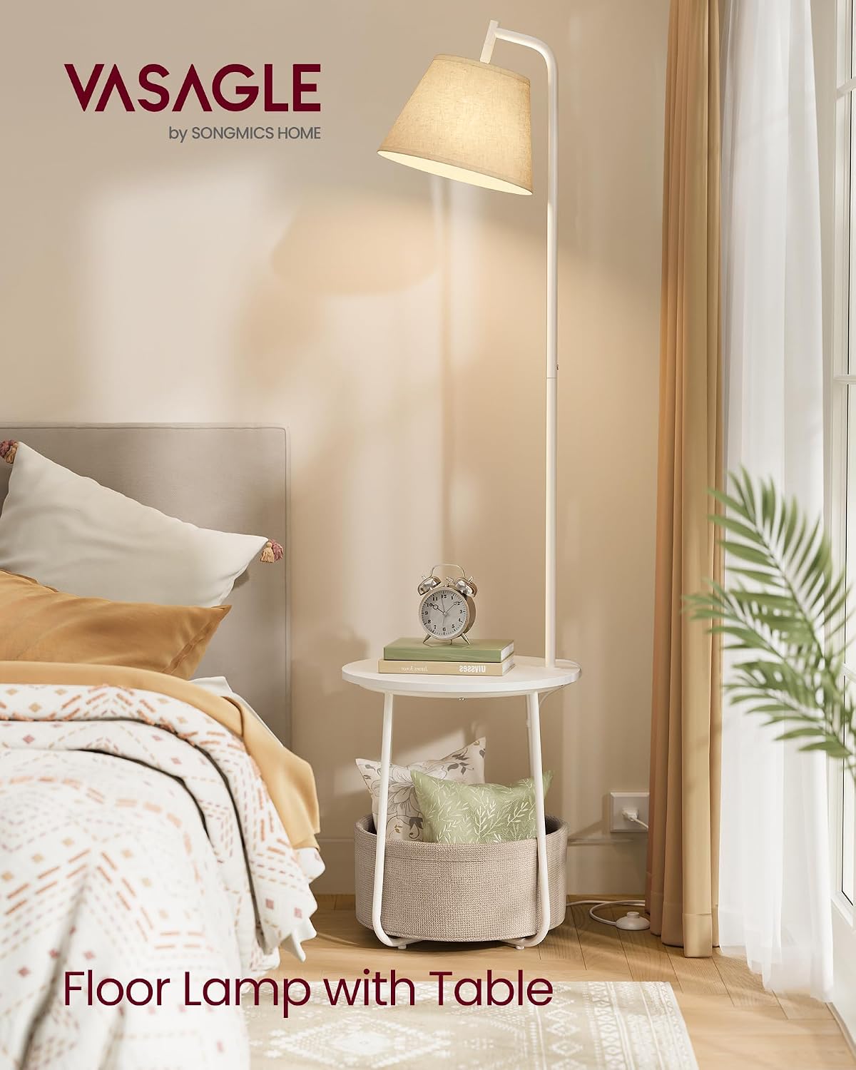 Detalle de VASAGLE Round Side Table ULFL004WC01S