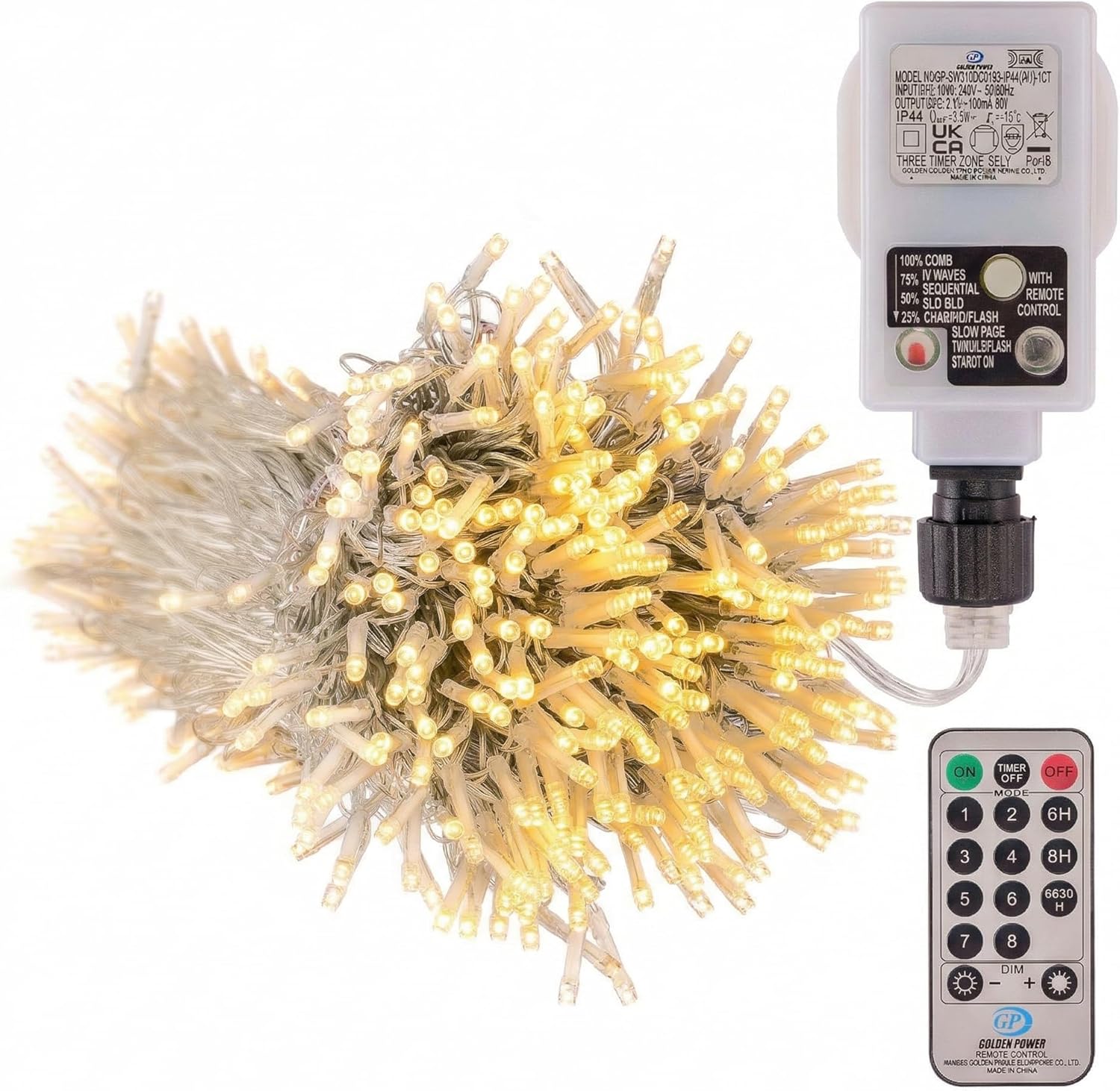 Thumbnail 2 de MORO 100M 500 LEDs Christmas Fairy String Light with Memory Function (8 Modes) – UK 240V