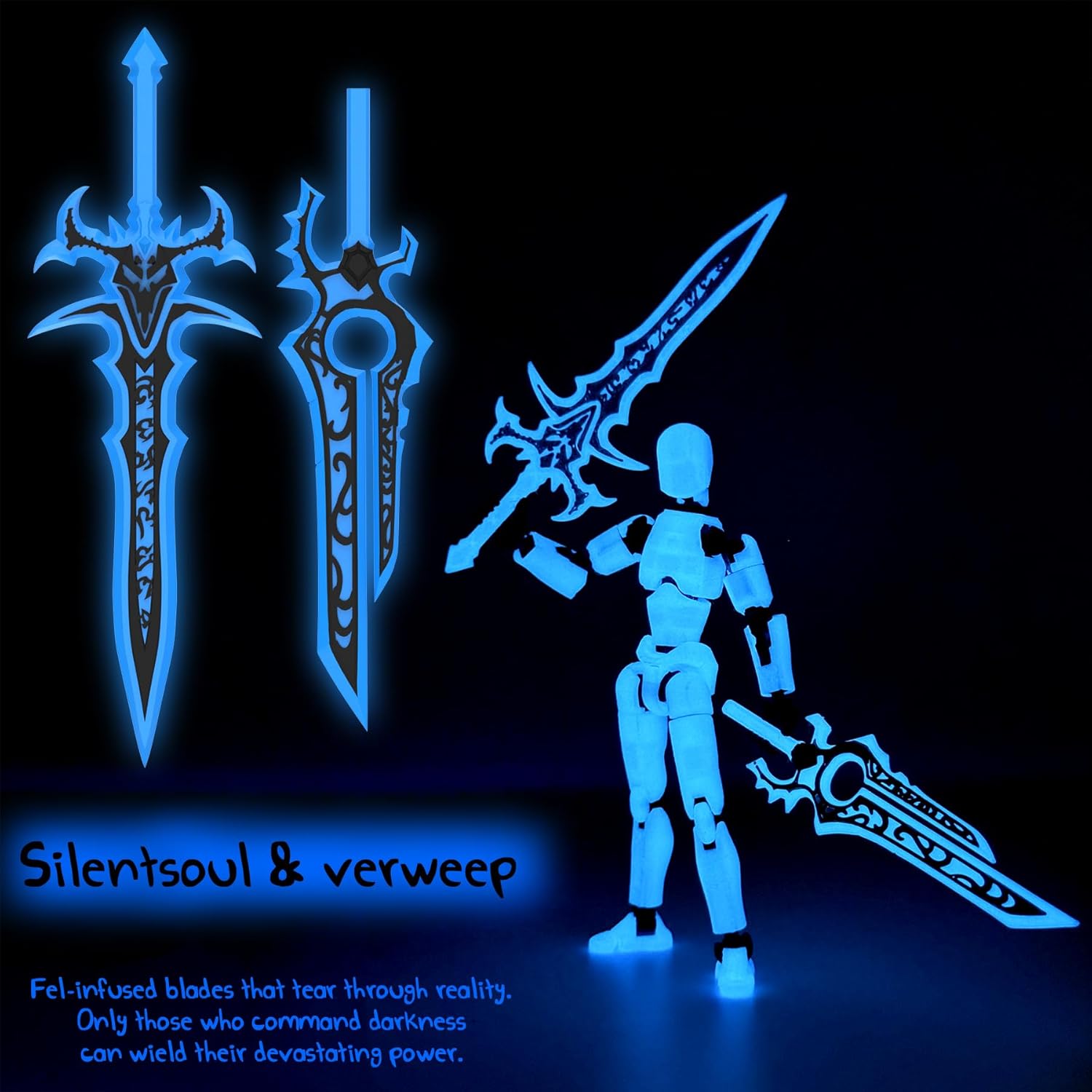 Thumbnail 4 de Glowing Titan 13 Action Figure Set (6-Pack) – Assembled with Glow Effects and Accessories