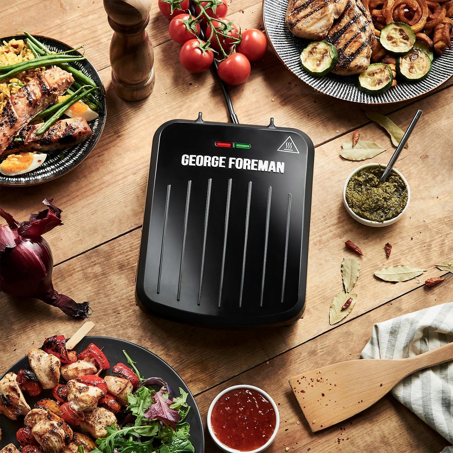Thumbnail 1 de George Foreman Small Electric Fit Grill, 760W, Black