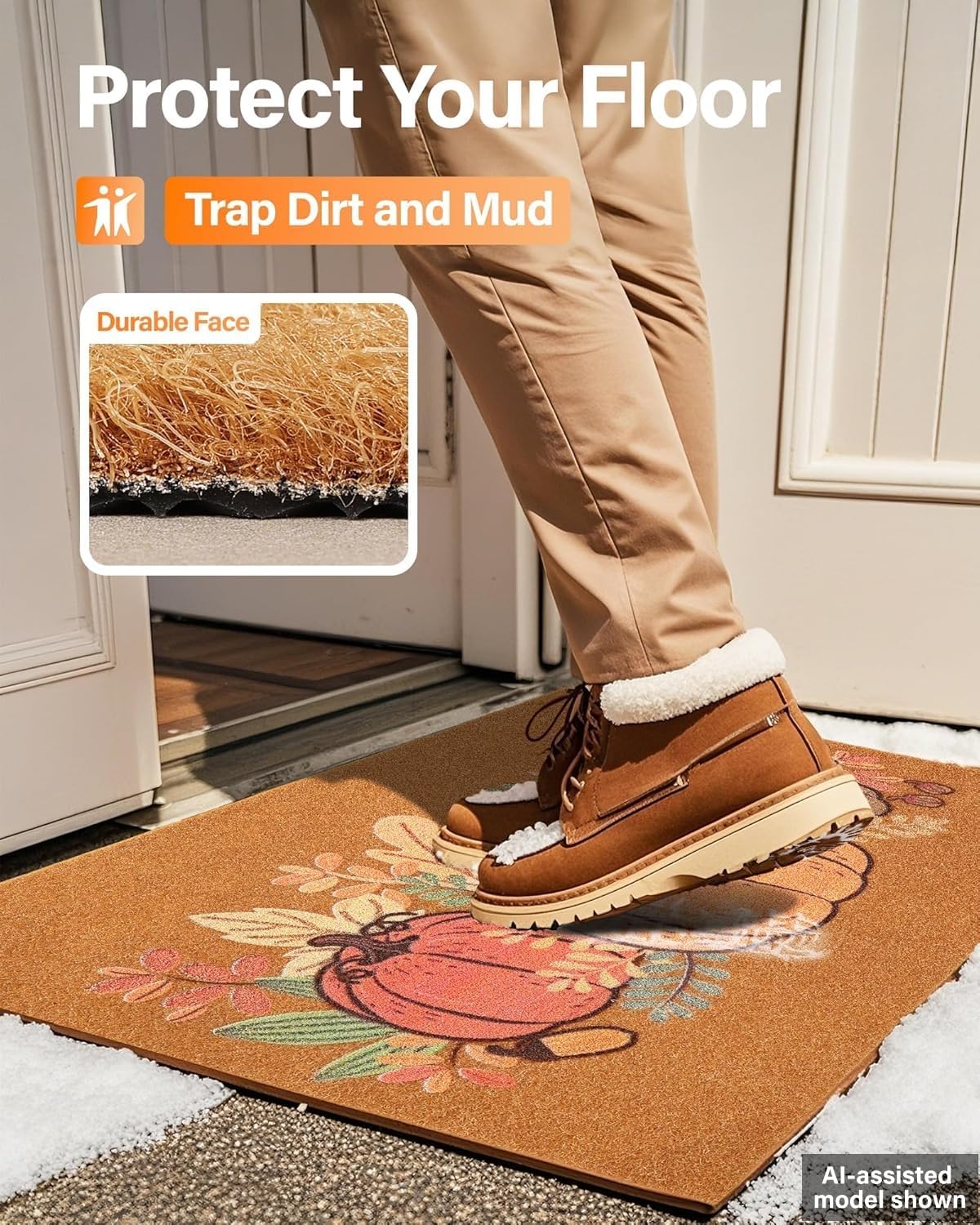 Detalle 2 de SAKSUN Outdoor Door Mat 17 x 30 Inches