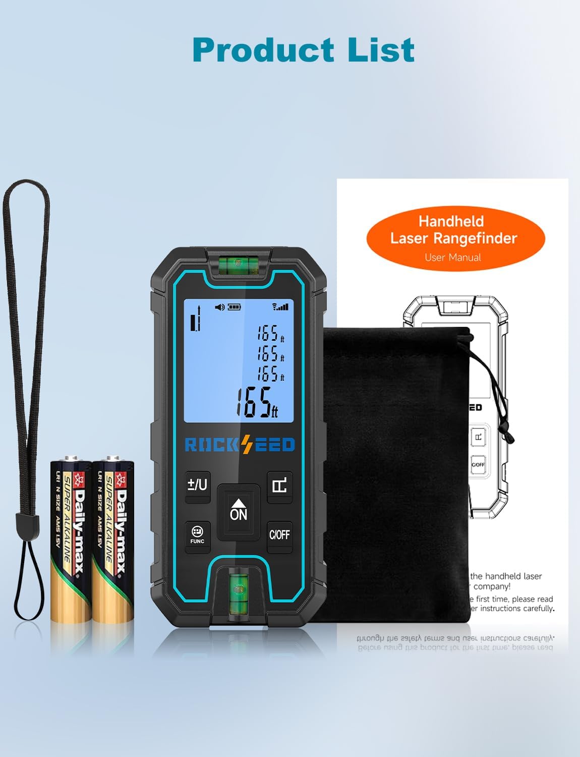 Thumbnail 6 de RockSeed laser distance meter 50m range