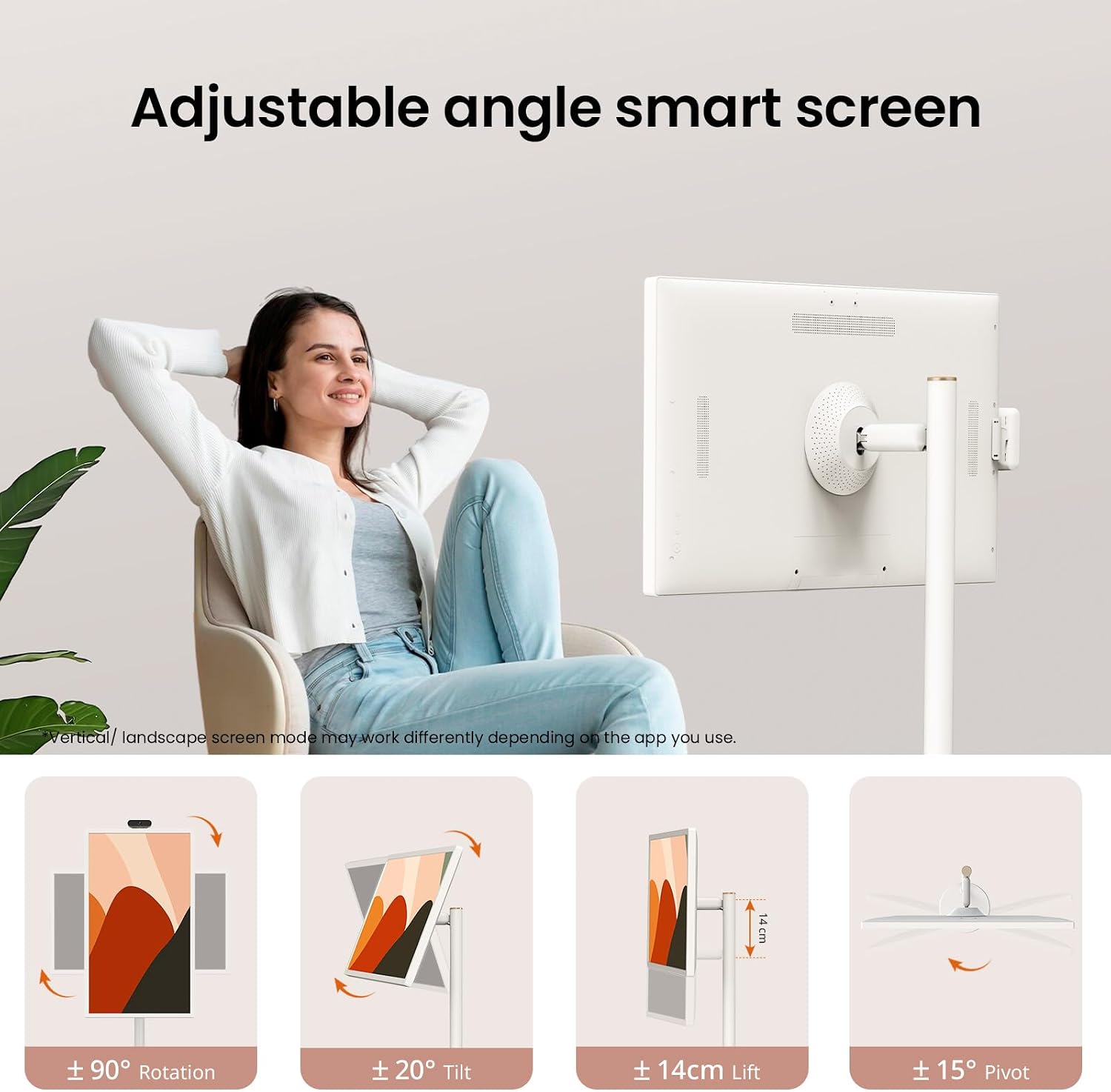 Thumbnail 4 de ApoloSign 32 inch FHD Smart Portable TV 2nd Gen with Android OS EDLA-Certified, Movable Touchscreen and Full Swivel Rotation