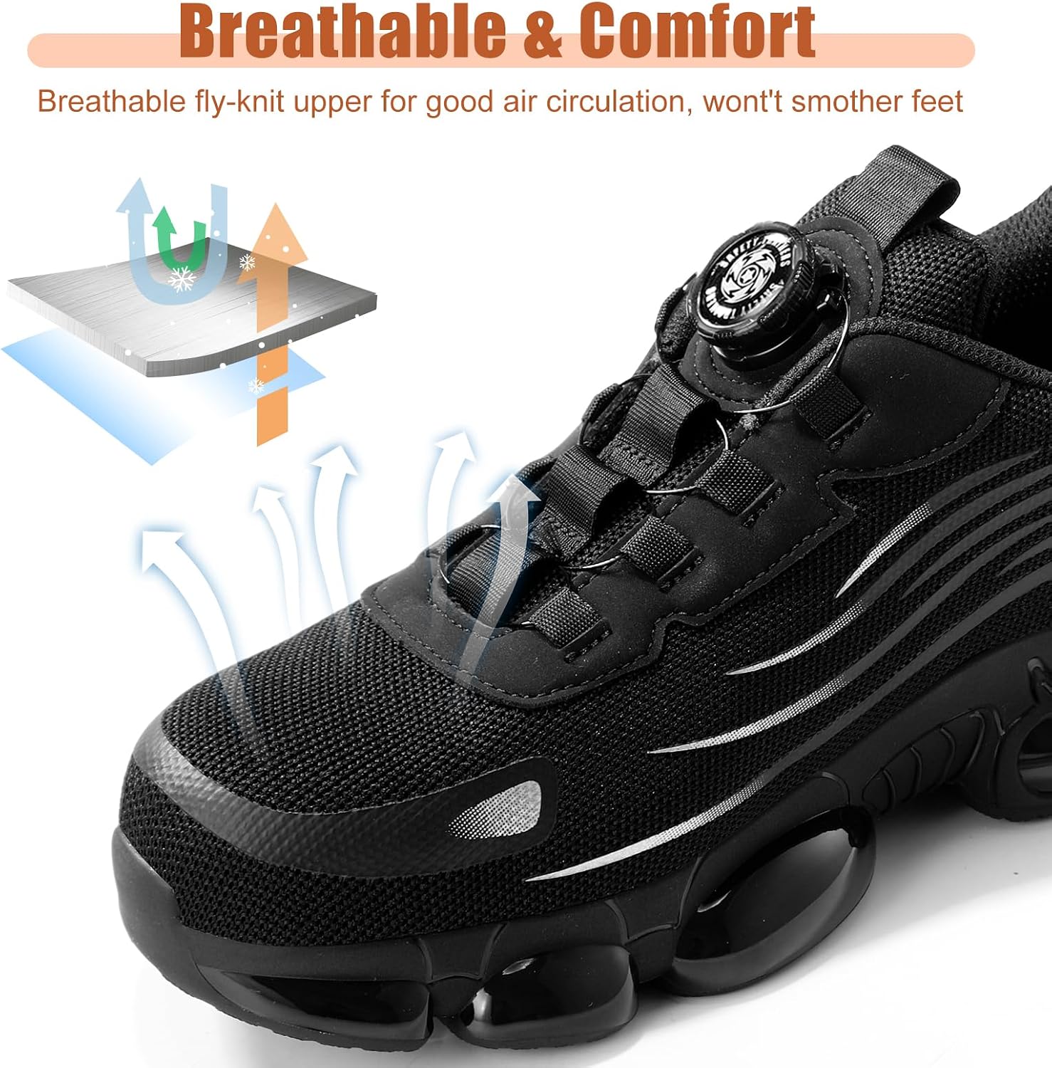 Thumbnail 6 de XIEHX Steel Toe Cap Safety Trainers for Men and Women