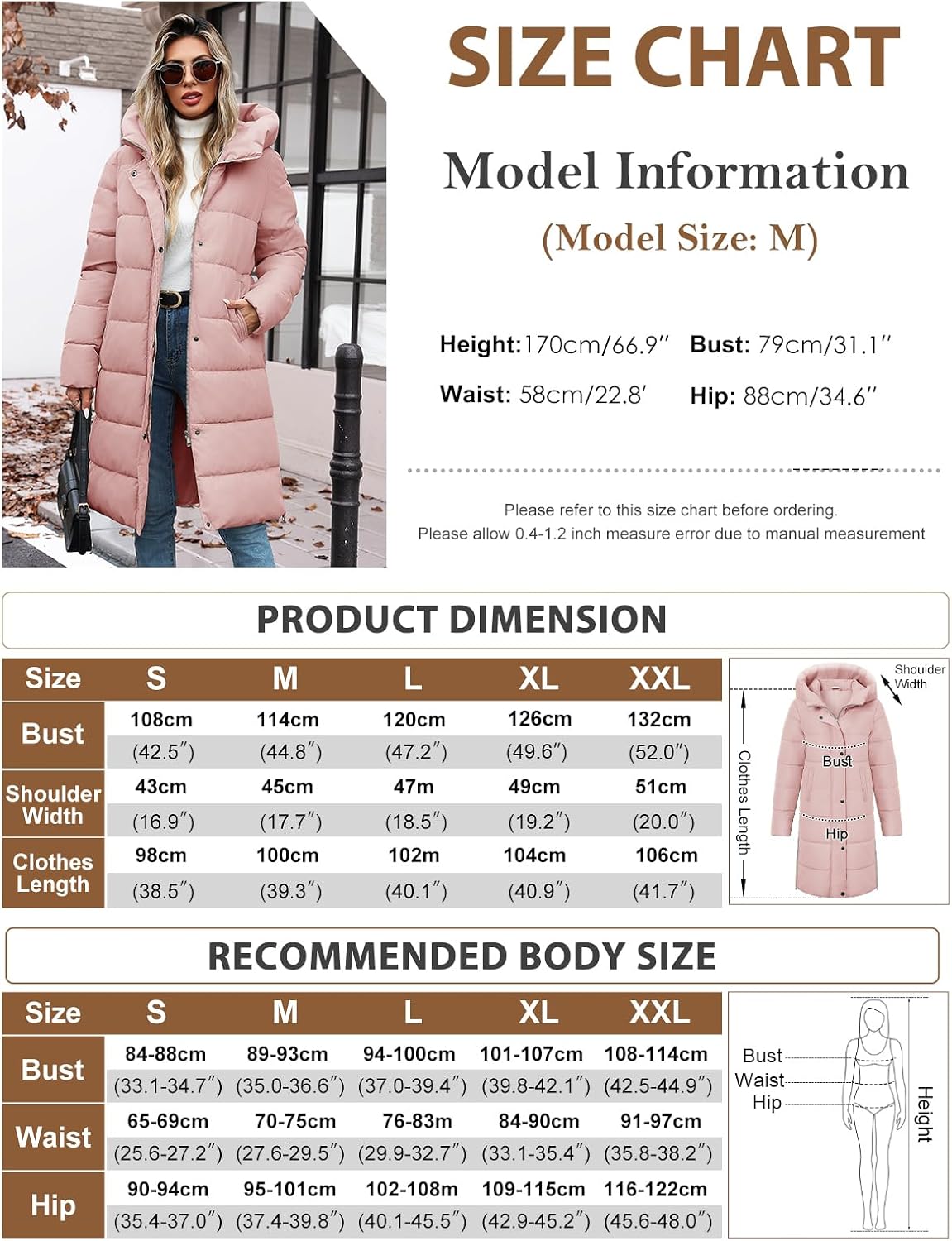 Thumbnail 3 de VXVGER Winter Coats for Women 1 Jacket