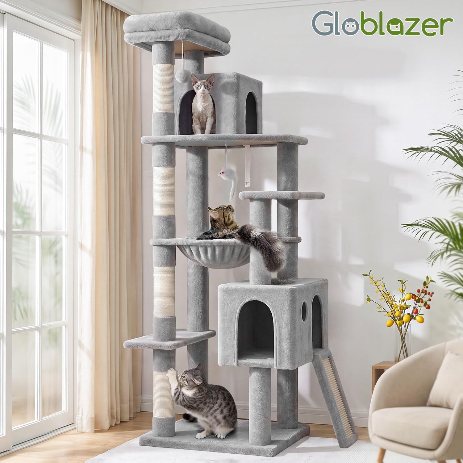 Thumbnail 6 de Globlazer F70 Pro 70-inch Cat Tree 🐱
