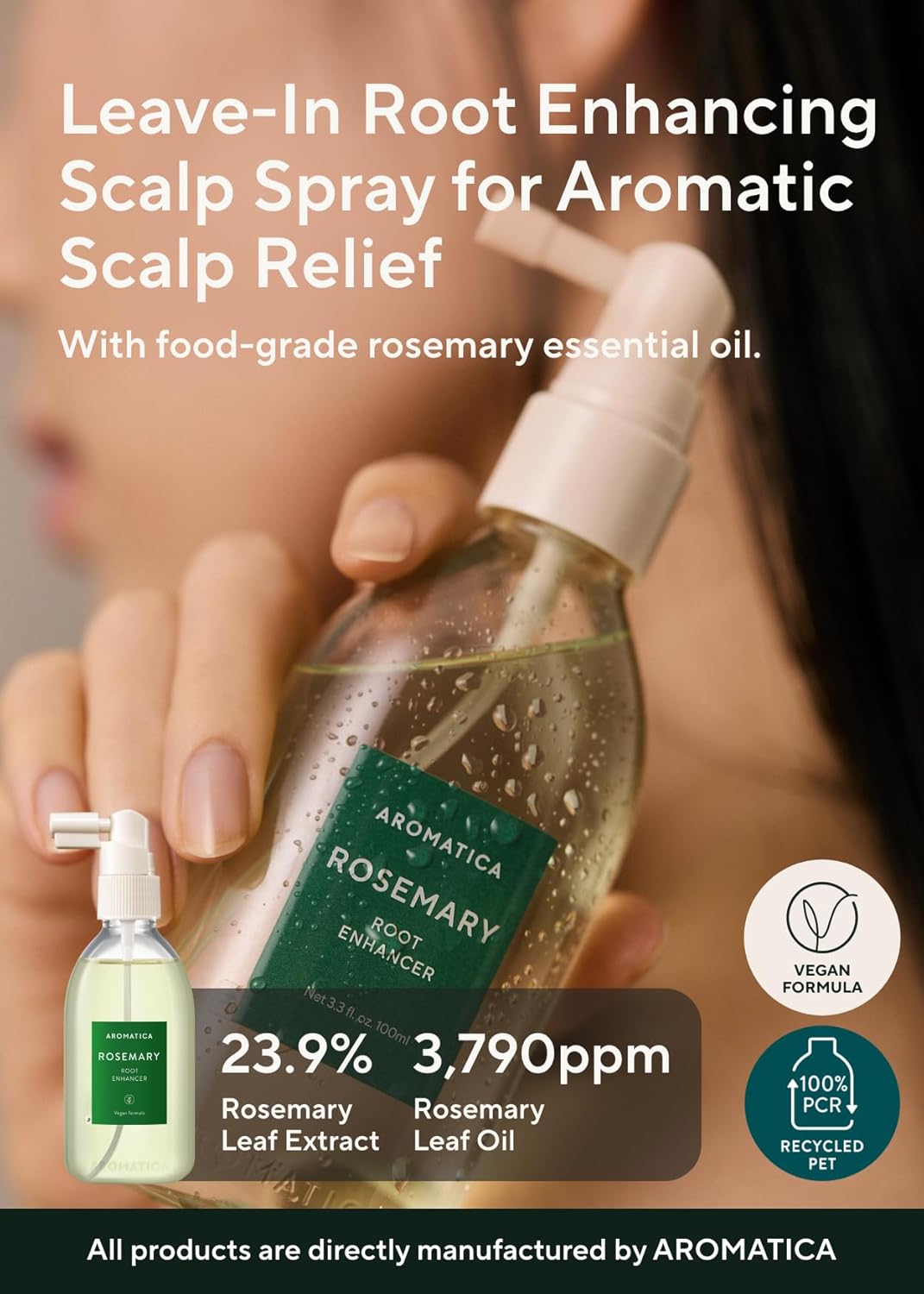 Detalle 2 de AROMATICA Root Enhancer Rosemary Spray 150ml