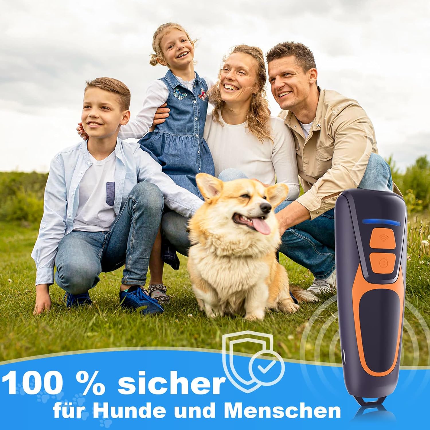 Detalle de Honey Paws Anti Aboiement Chien Ultrason Puissant – Dissuasion discret et efficace jusqu’à 15 m