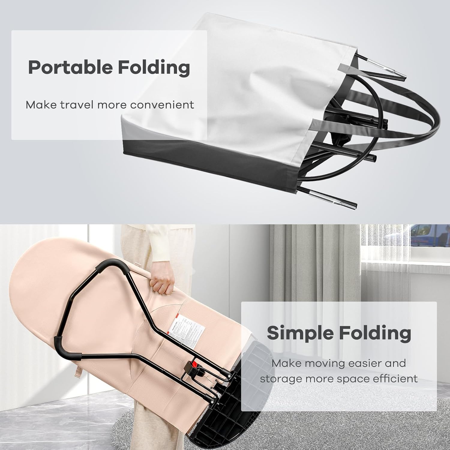 Detalle 1 de HKAI Baby Bouncer, Portable Cotton Infant Seat with 3 Recline Positions and Toys