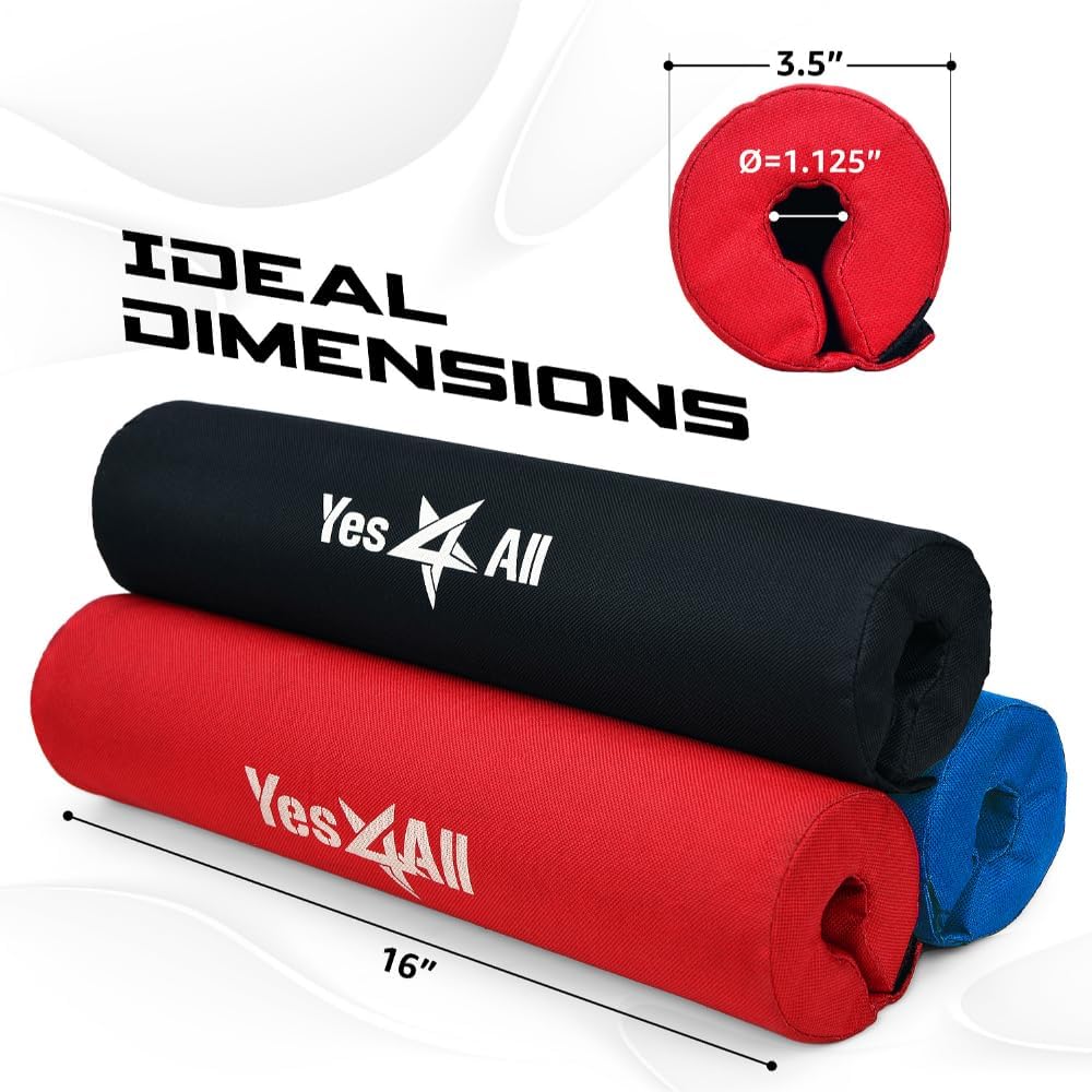 Detalle de Yes4All Barbell Pad with Nylon Cover for Hip Thrust, Squat and More – Extra Thick Cushion