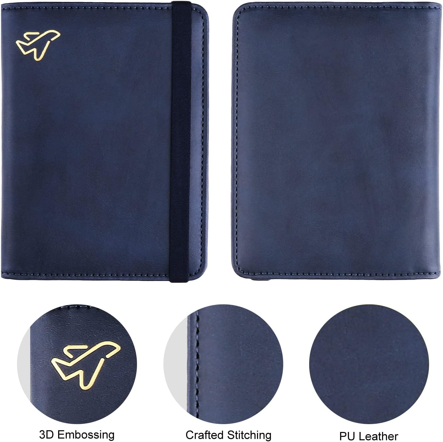 Thumbnail 1 de PU leather RFID passport holder 2 passports