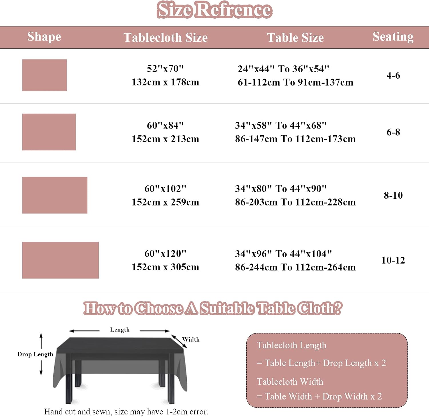 Detalle de VClife Rectangular Tablecloth 60 x 120