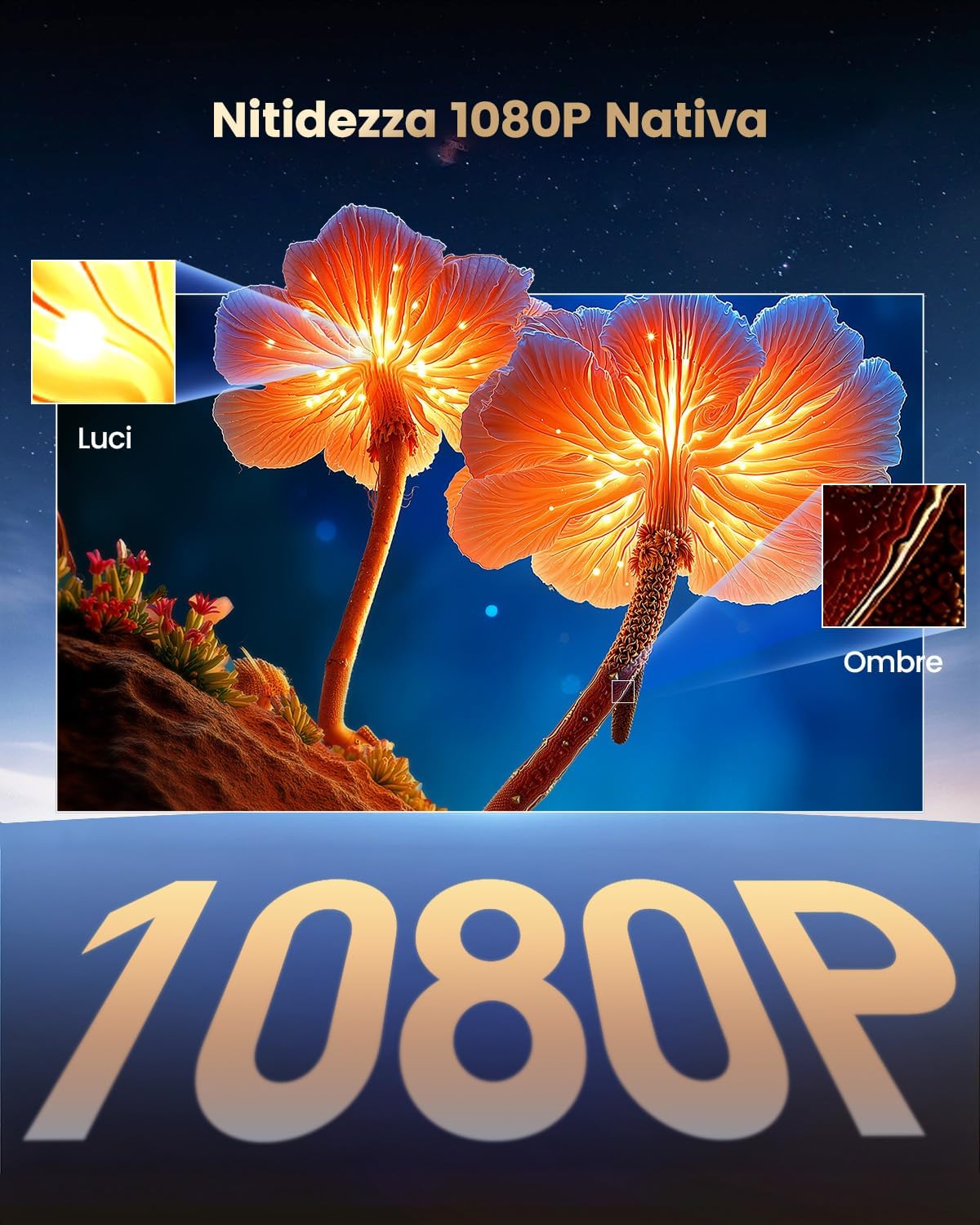 Thumbnail 6 de WiMiUS P61 Pro Smart Proiettore Portatile 4K 700ANSI con Netflix e Dolby, Wi‑Fi e Bluetooth