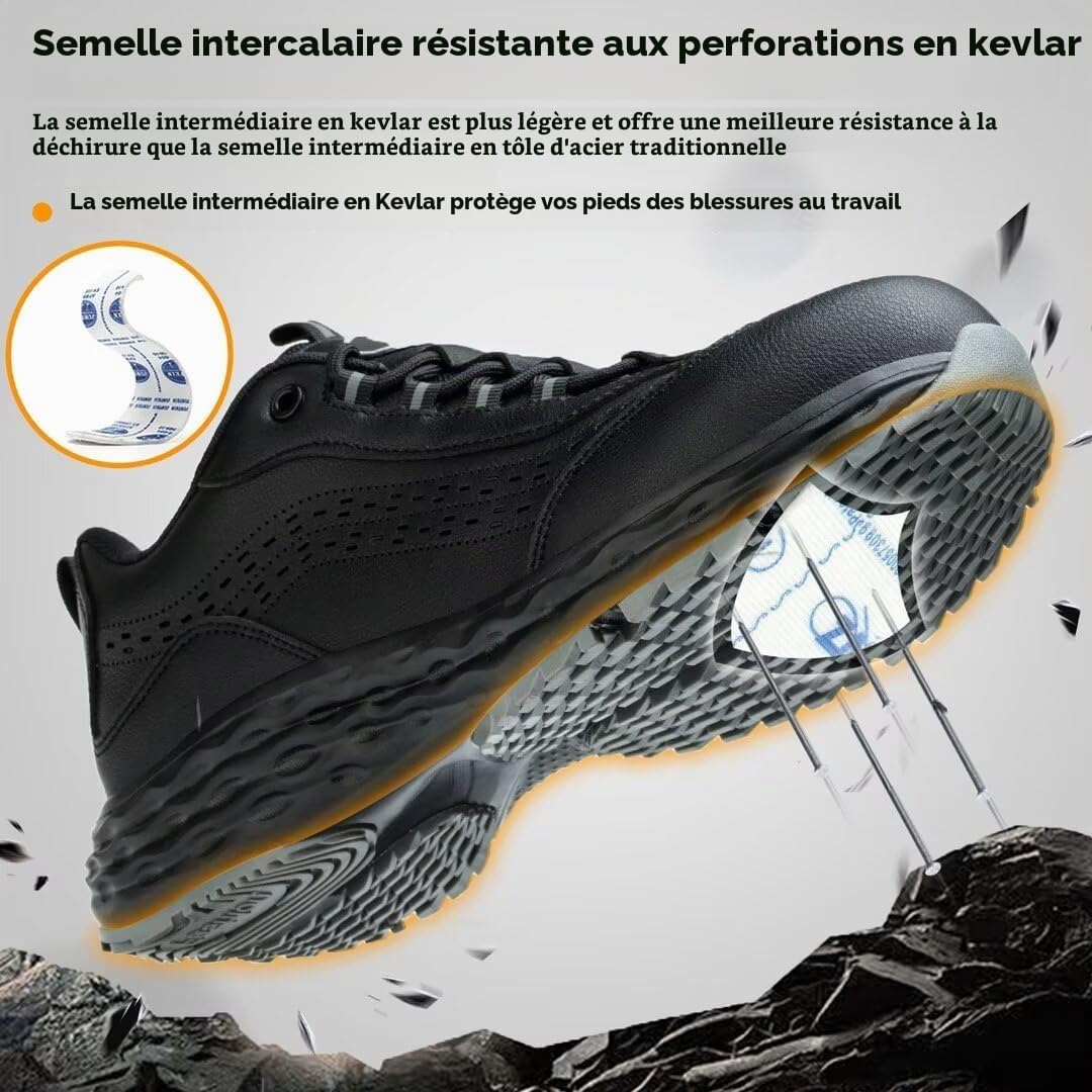 Detalle 2 de Antislip-veiligheidsschoenen voor heren en dames, licht en ademend