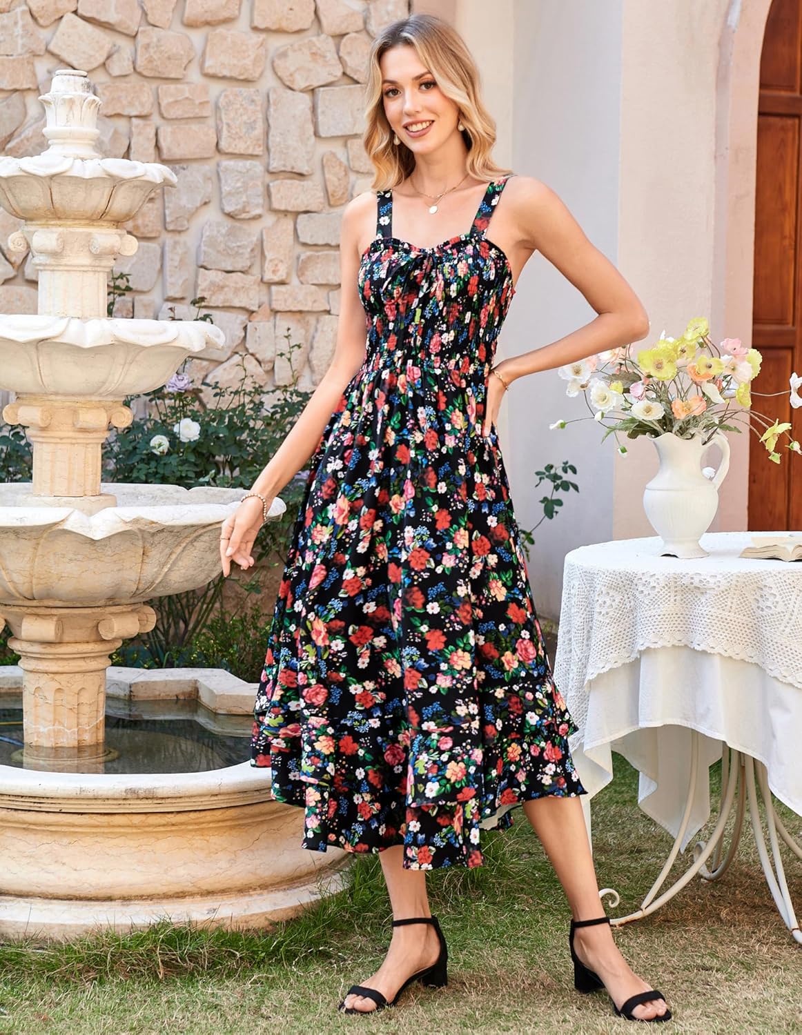 Thumbnail 3 de GRACE KARIN Robe Florale à Bretelles Spaghetti – Élégance légère pour l’été