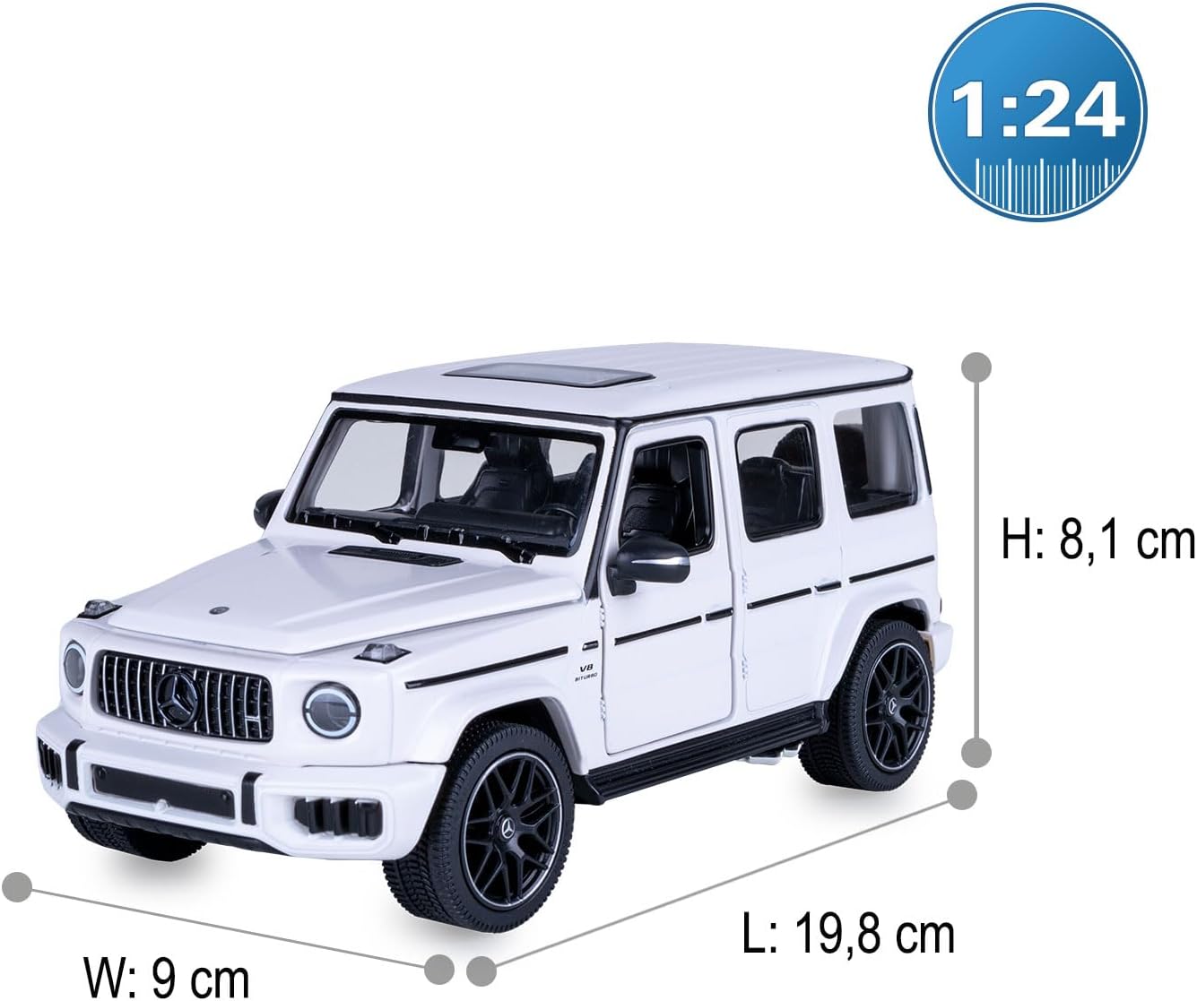 Thumbnail 2 de JAMARA 402265 Mercedes-AMG G 63, metalowy model samochodu 1:24, biały