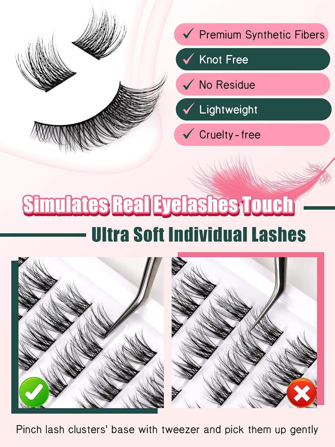 Thumbnail 3 de Wimpern Cat Eye Cluster Lashes – Siligli Cat-Eye Look, 8–13 mm, 64 Stück (8 Paar)