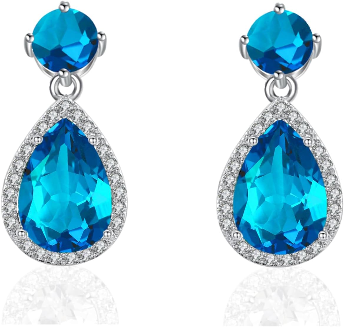Detalle de VONSSY Drop Dangle Earrings 18k gold plated