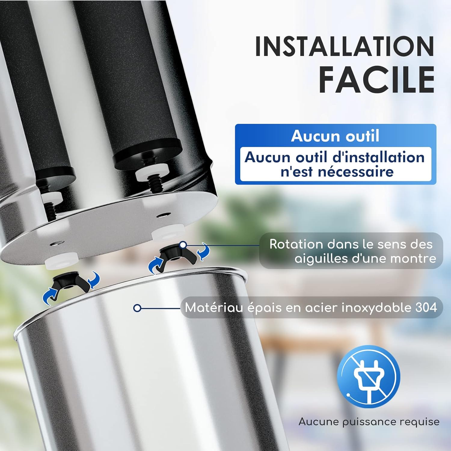 Thumbnail 6 de Purewell Filtre à Eau Gravity 8,5 L – Cuve Inox 304 et 4 Filtres (Charbon/Fluor) sans électricité