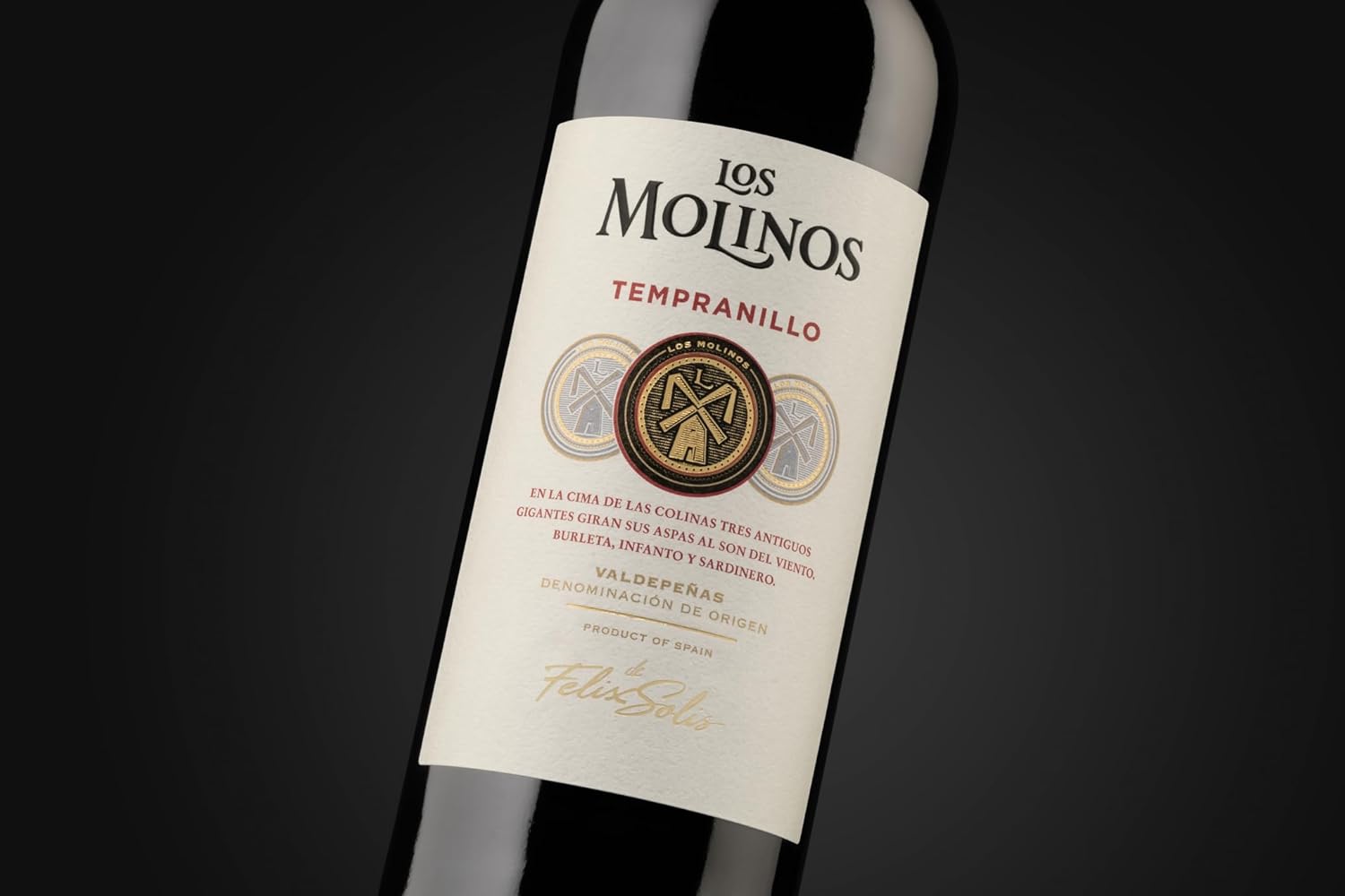 Detalle 2 de Los Molinos Tradición Tinto D.O. Valdepeñas 🍷 Pack 6x750ml