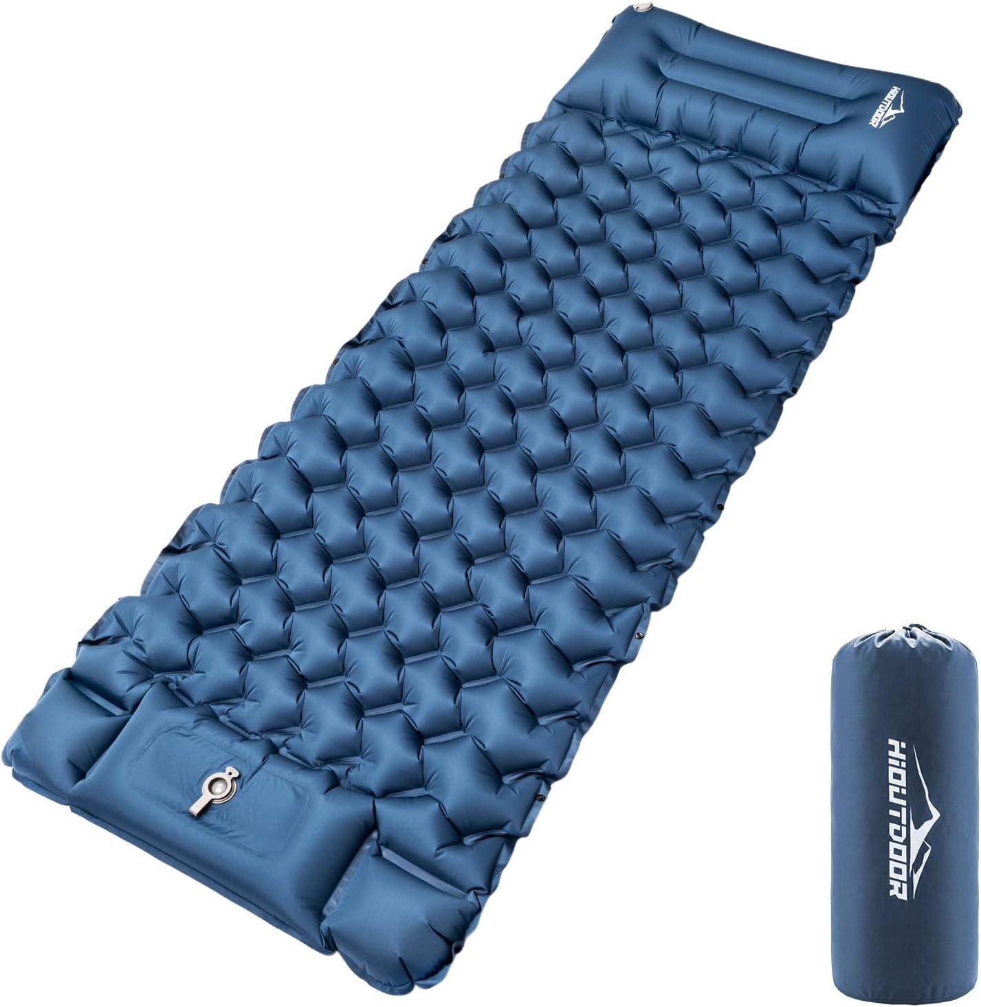 Thumbnail 6 de Hioutdoor Isomatte 10 cm ultraleicht aufblasbar mit Fußpumpe – Camping-Schlafmatte (Grün)
