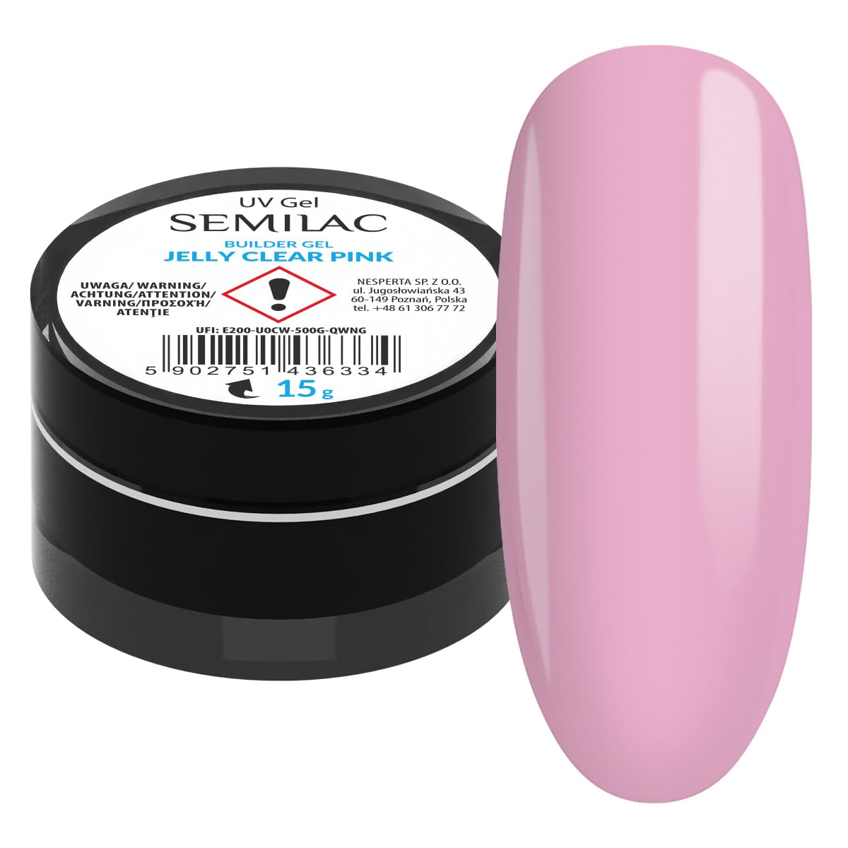 Thumbnail 6 de Semilac Builder Gel Cover Pink Beige 15g Aufbaugel