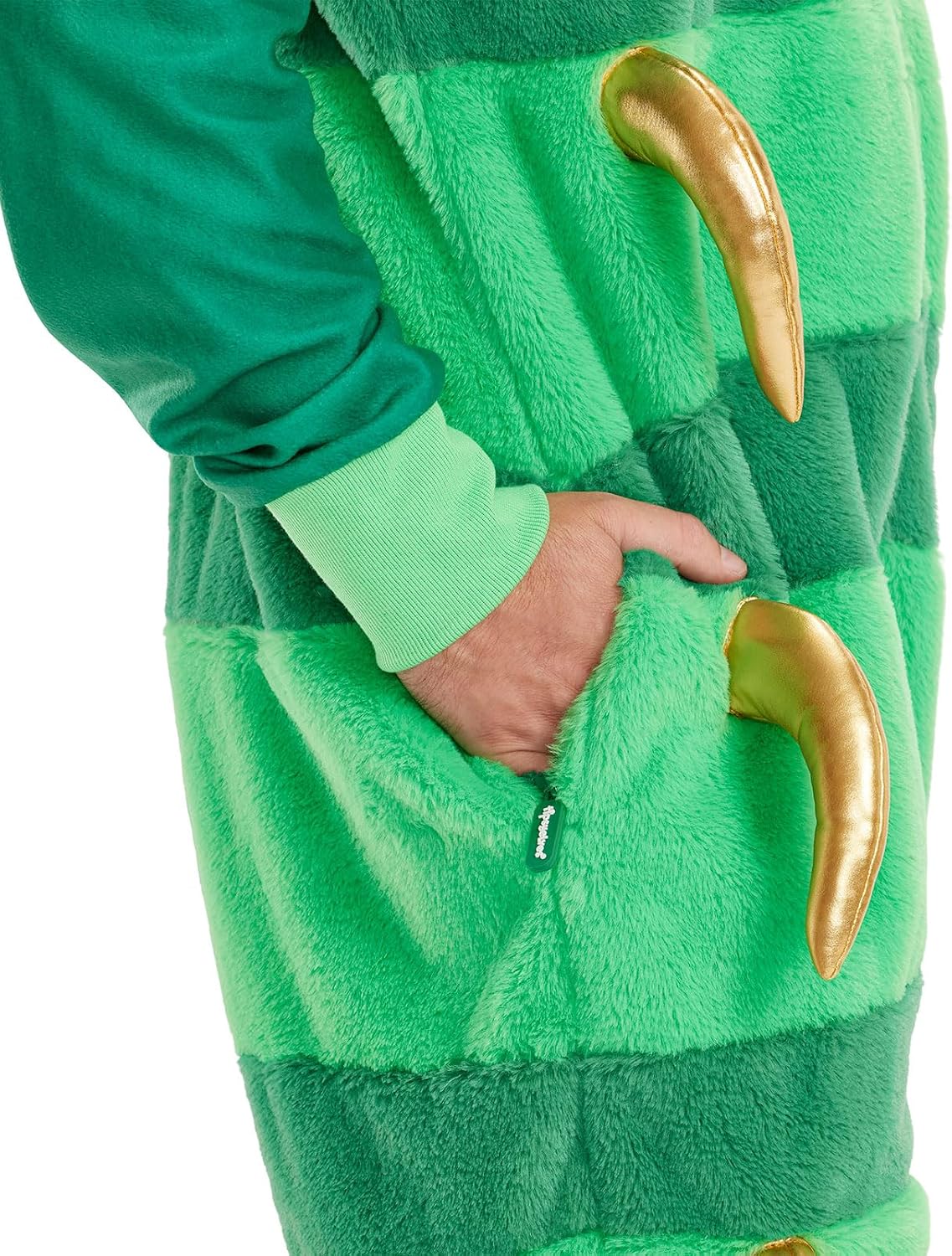 Detalle de Tipsy Elves Men's Animal Halloween Costume Jumpsuit in Faux Fur