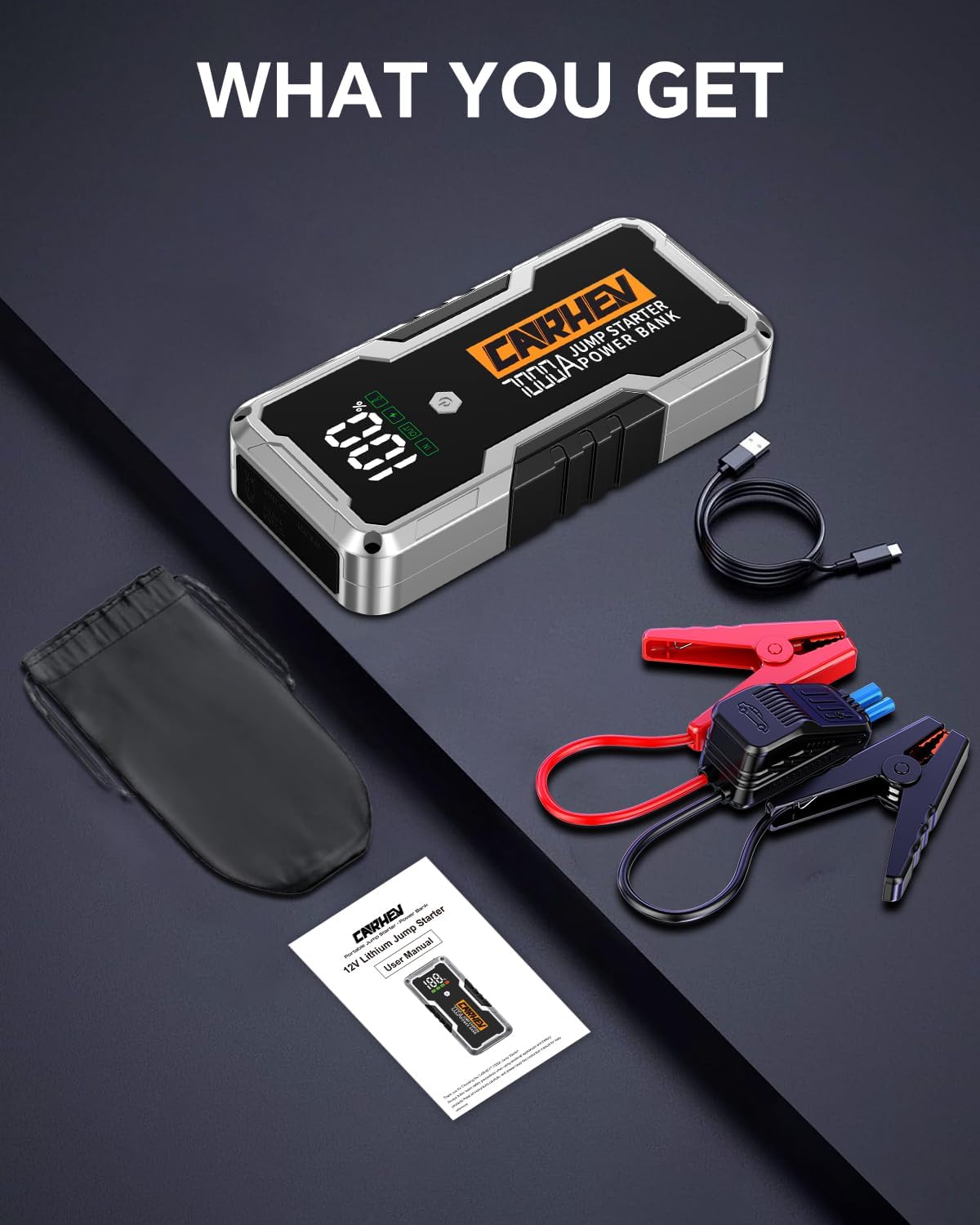Thumbnail 6 de CARHEV 7000A Jump Starter Power Pack: 12V Battery Booster with USB Power Bank